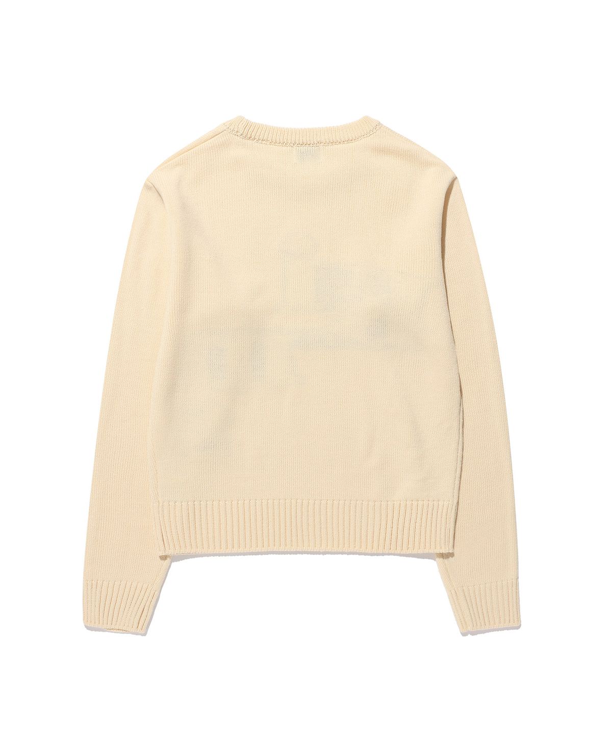 킴스 프레시 코튼 마켓(KIMS FRESH COTTON MARKET) (Unisex) Messy Alpha Logo Sweater Ivory