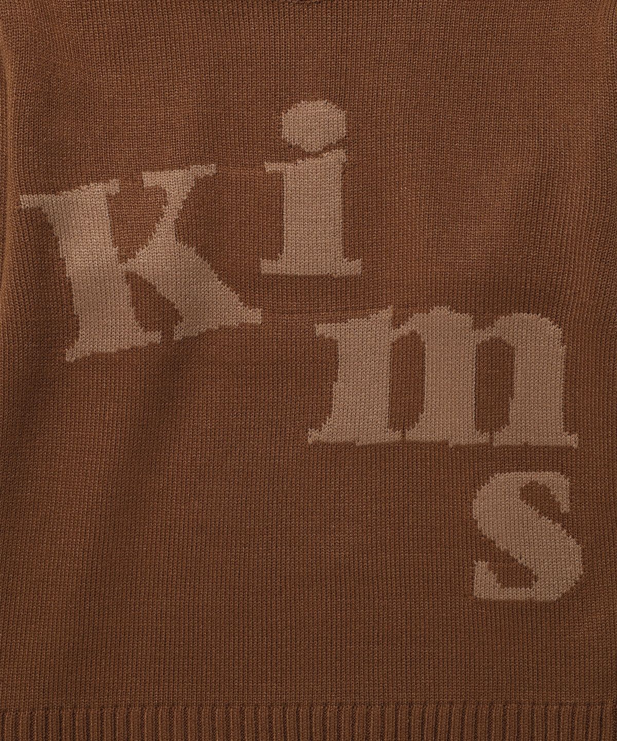 킴스 프레시 코튼 마켓(KIMS FRESH COTTON MARKET) (Unisex) Messy Alpha Logo Sweater Brown