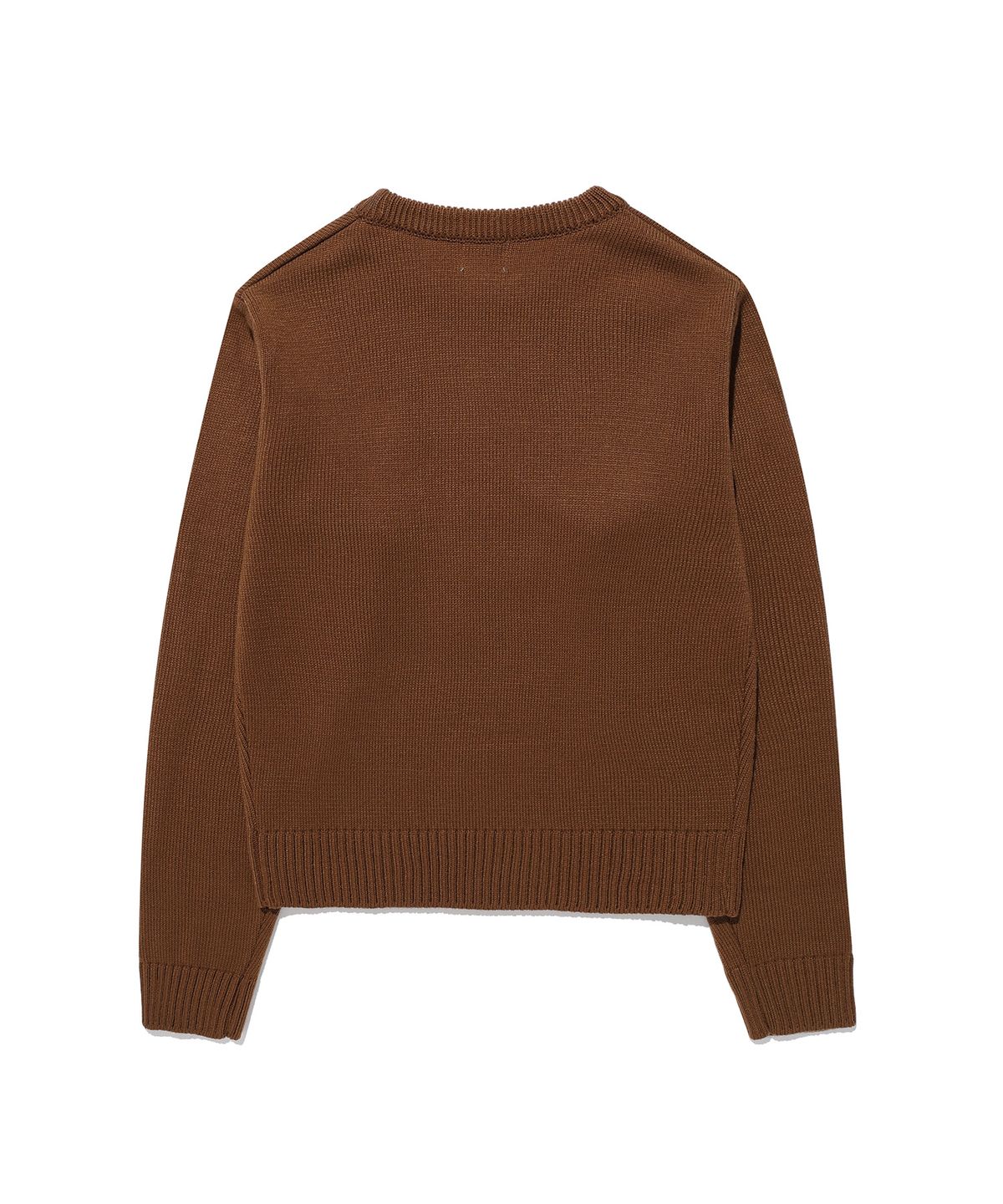 킴스 프레시 코튼 마켓(KIMS FRESH COTTON MARKET) (Unisex) Messy Alpha Logo Sweater Brown