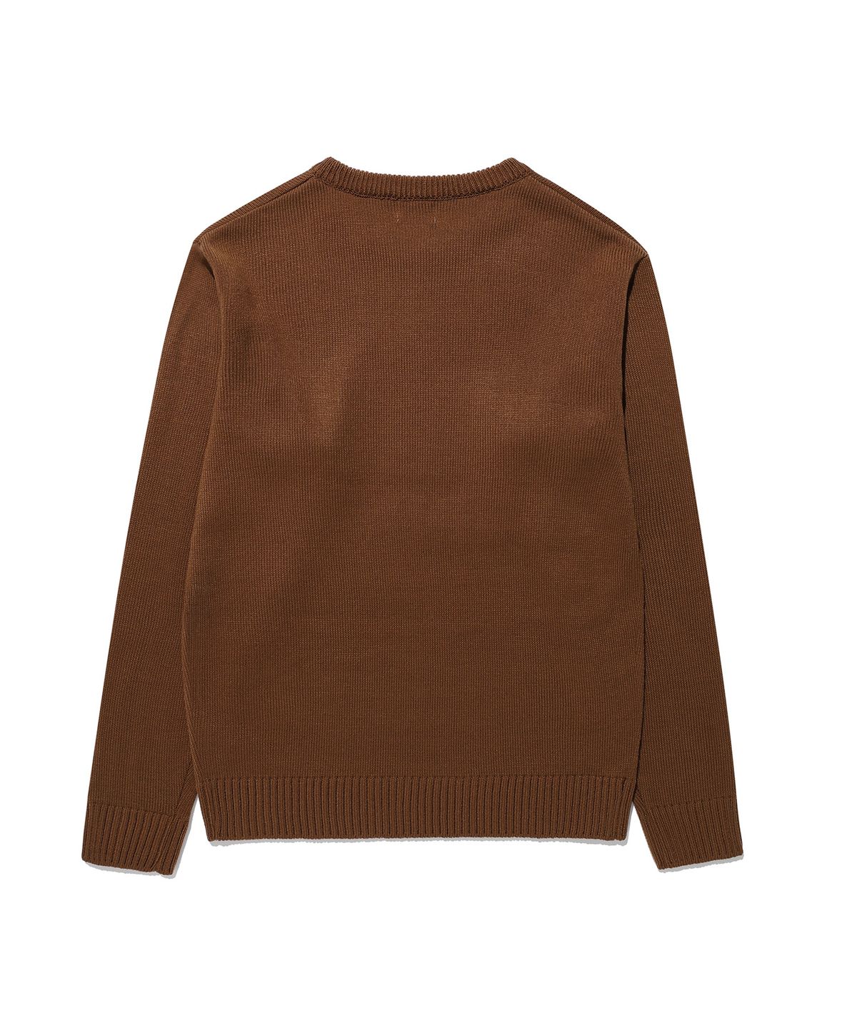 킴스 프레시 코튼 마켓(KIMS FRESH COTTON MARKET) (Unisex) Messy Alpha Logo Sweater Brown