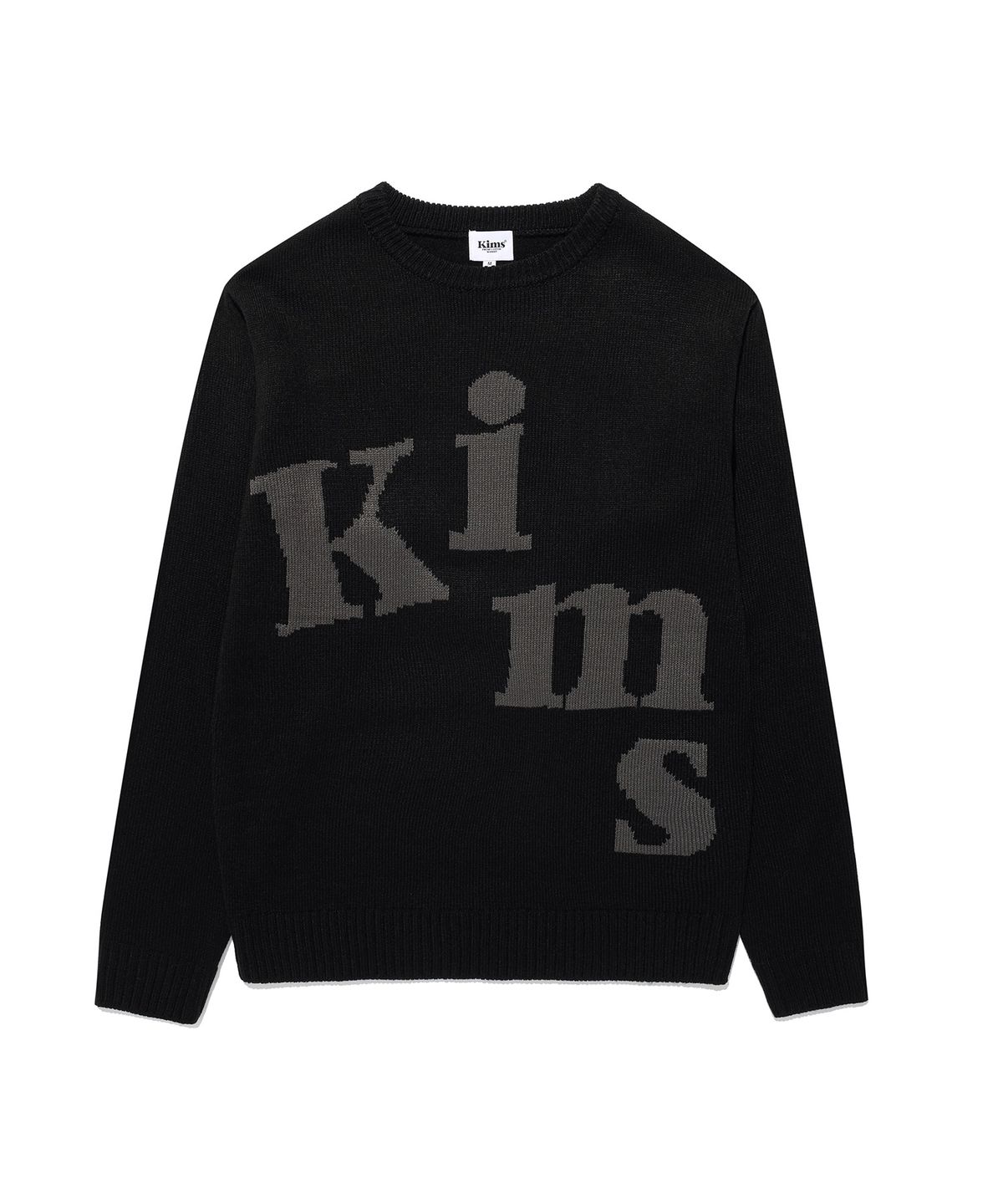 킴스 프레시 코튼 마켓(KIMS FRESH COTTON MARKET) (Unisex) Messy Alpha Logo Sweater Black