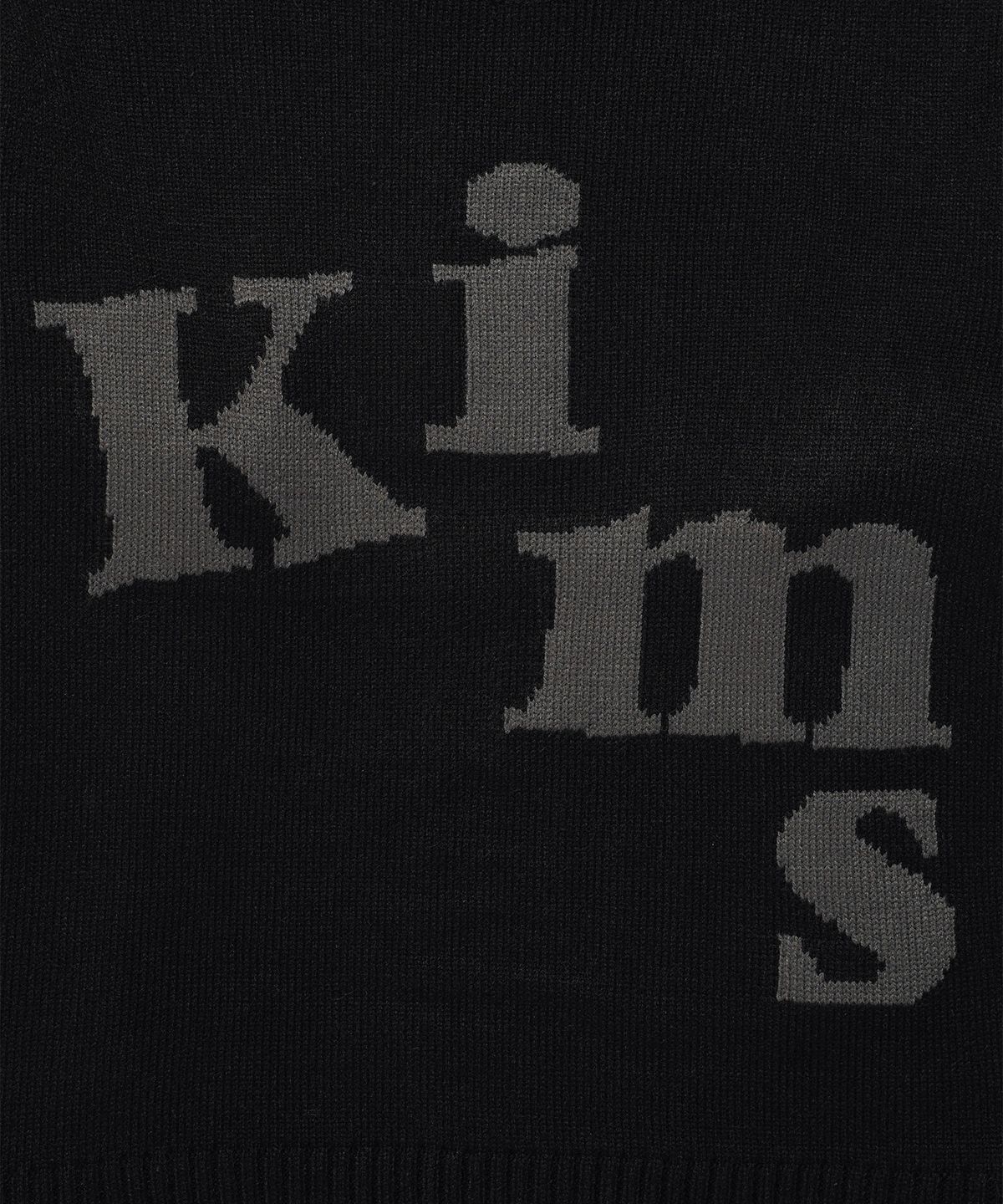 킴스 프레시 코튼 마켓(KIMS FRESH COTTON MARKET) (Unisex) Messy Alpha Logo Sweater Black