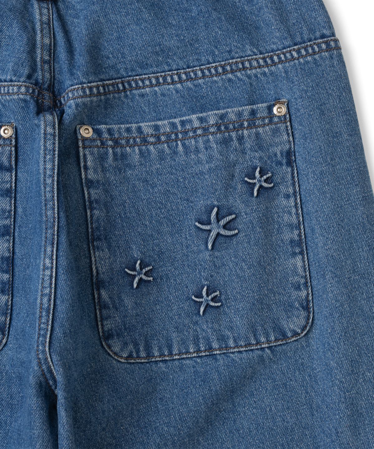 더콜디스트모먼트(THE COLDEST MOMENT) TCM starfish pocket button denim pants (blue)