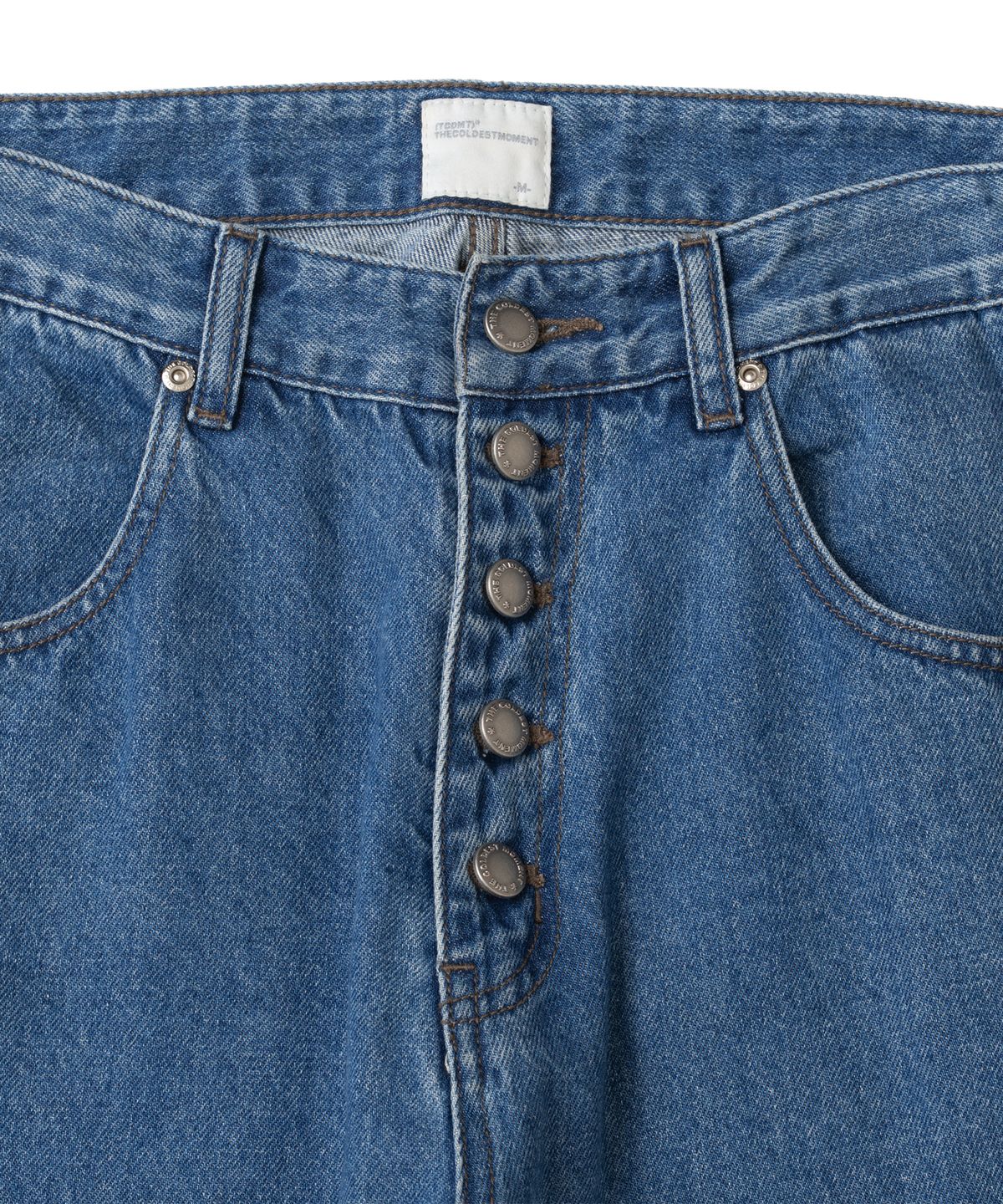 더콜디스트모먼트(THE COLDEST MOMENT) TCM starfish pocket button denim pants (blue)