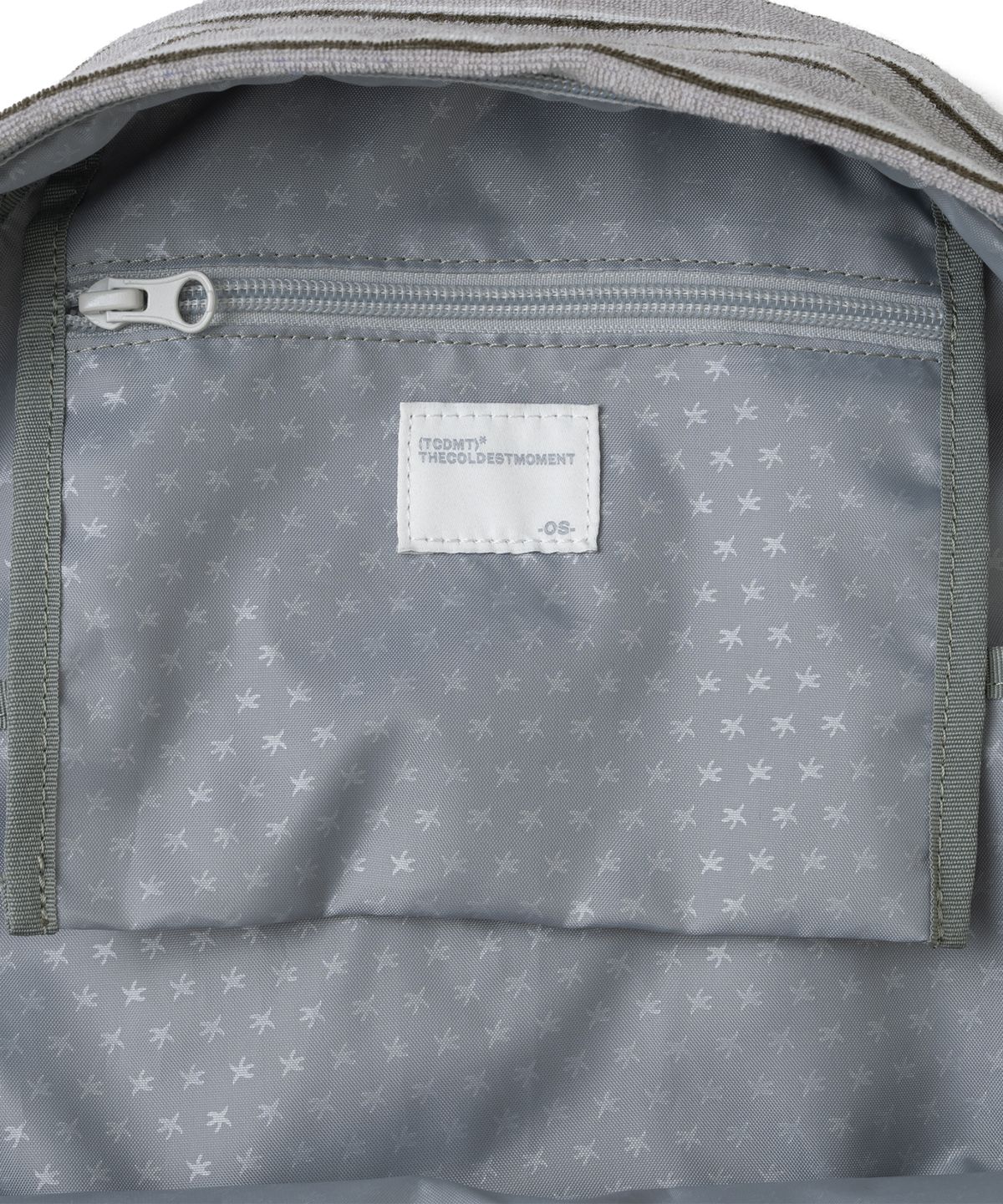더콜디스트모먼트(THE COLDEST MOMENT) TCM terry multi stripe backpack (light grey)