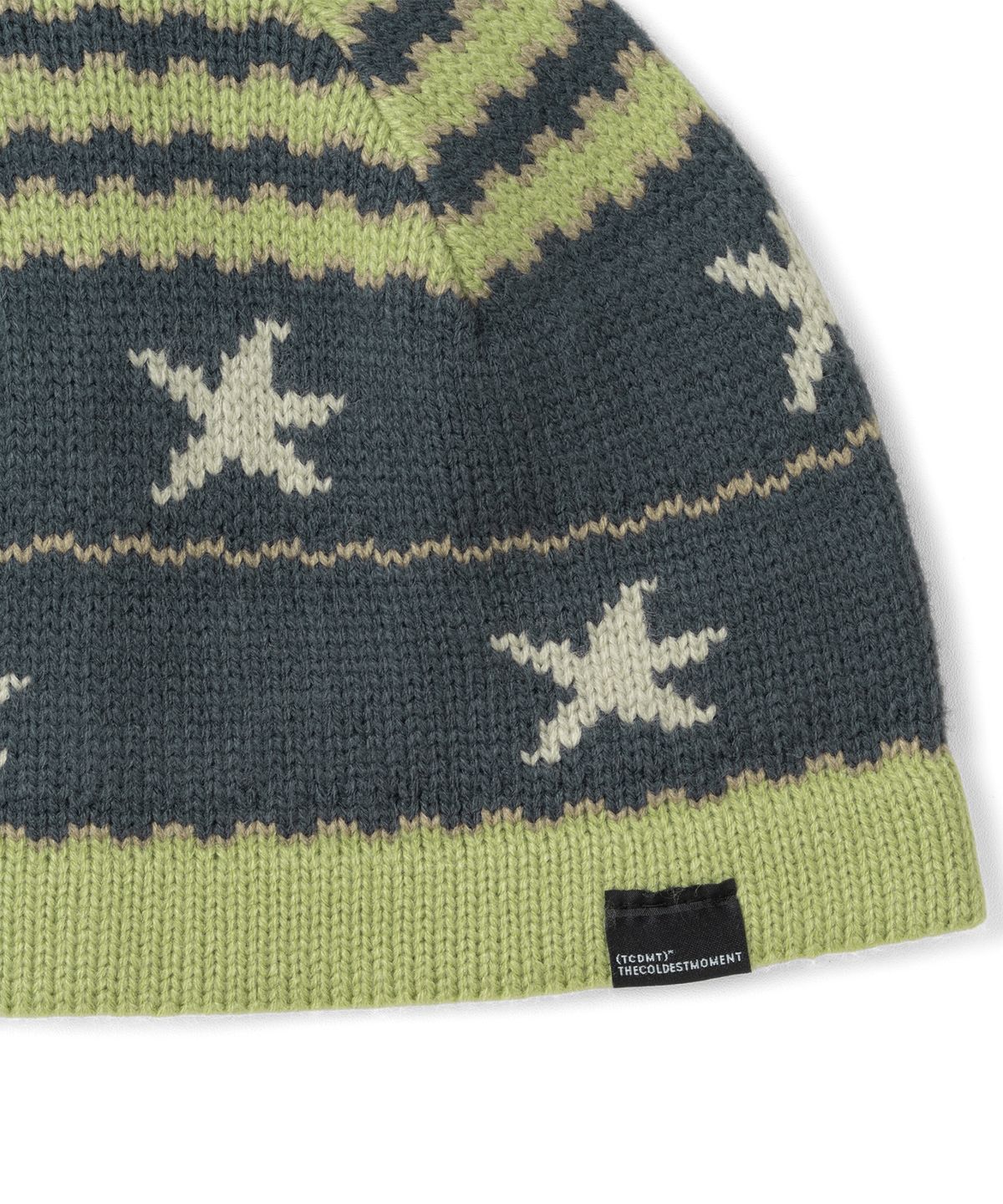 더콜디스트모먼트(THE COLDEST MOMENT) TCM starfish stripe beanie (green)