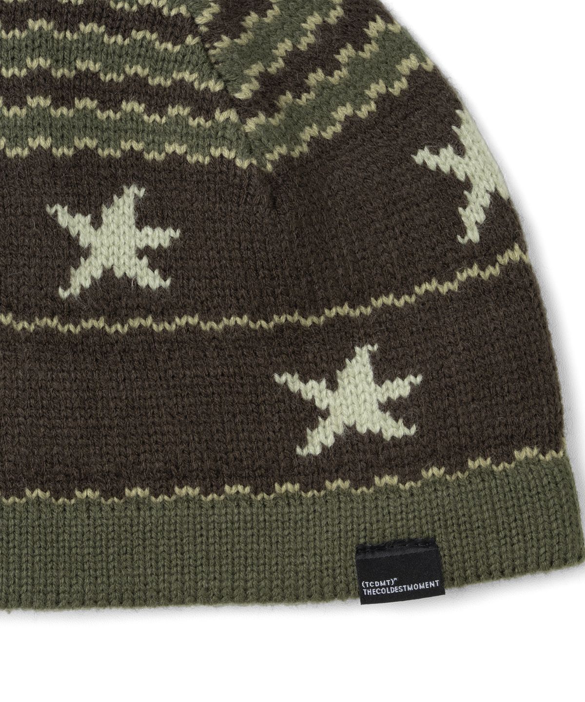 더콜디스트모먼트(THE COLDEST MOMENT) TCM starfish stripe beanie (khaki brown)