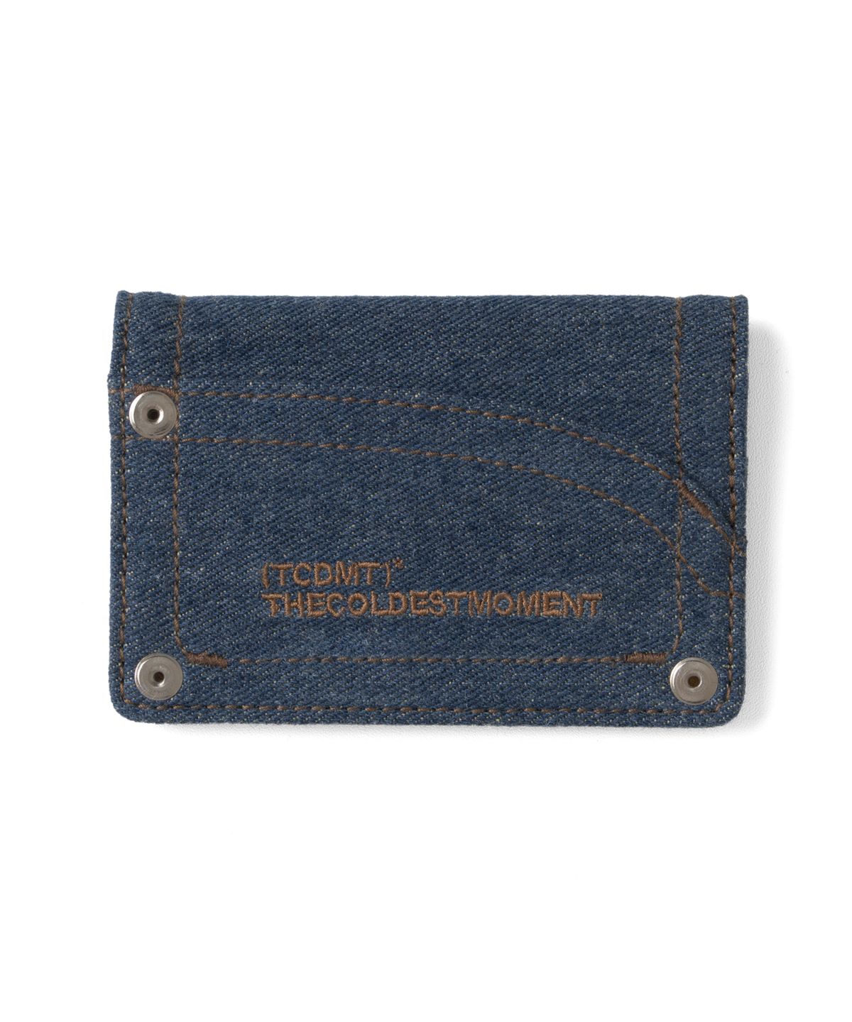 더콜디스트모먼트(THE COLDEST MOMENT) TCM denim card wallet (blue)