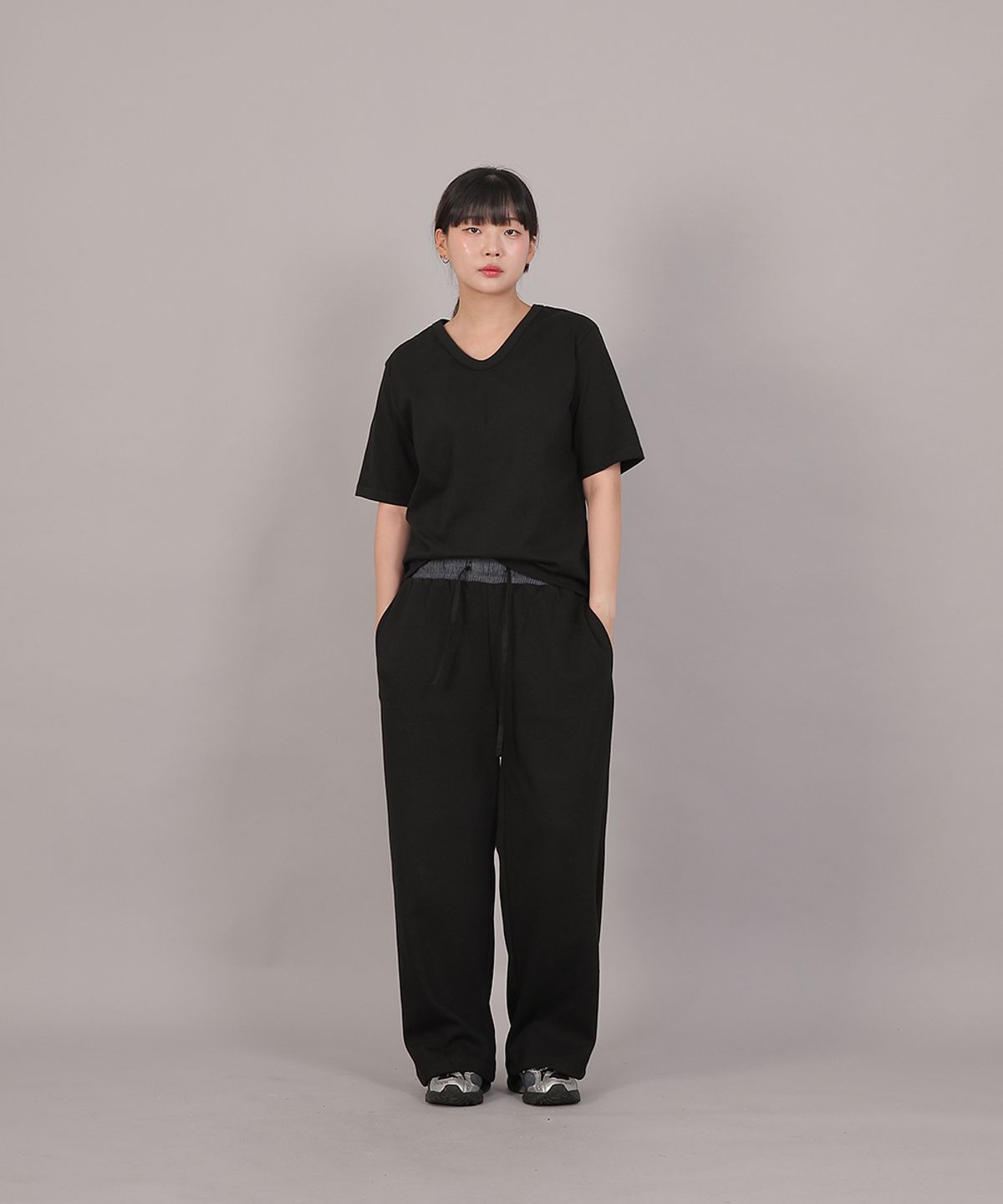 세인트크루(SAINTCREW) 소프트 밴딩 와이드팬츠 ESB-384 라이트인디고블랙