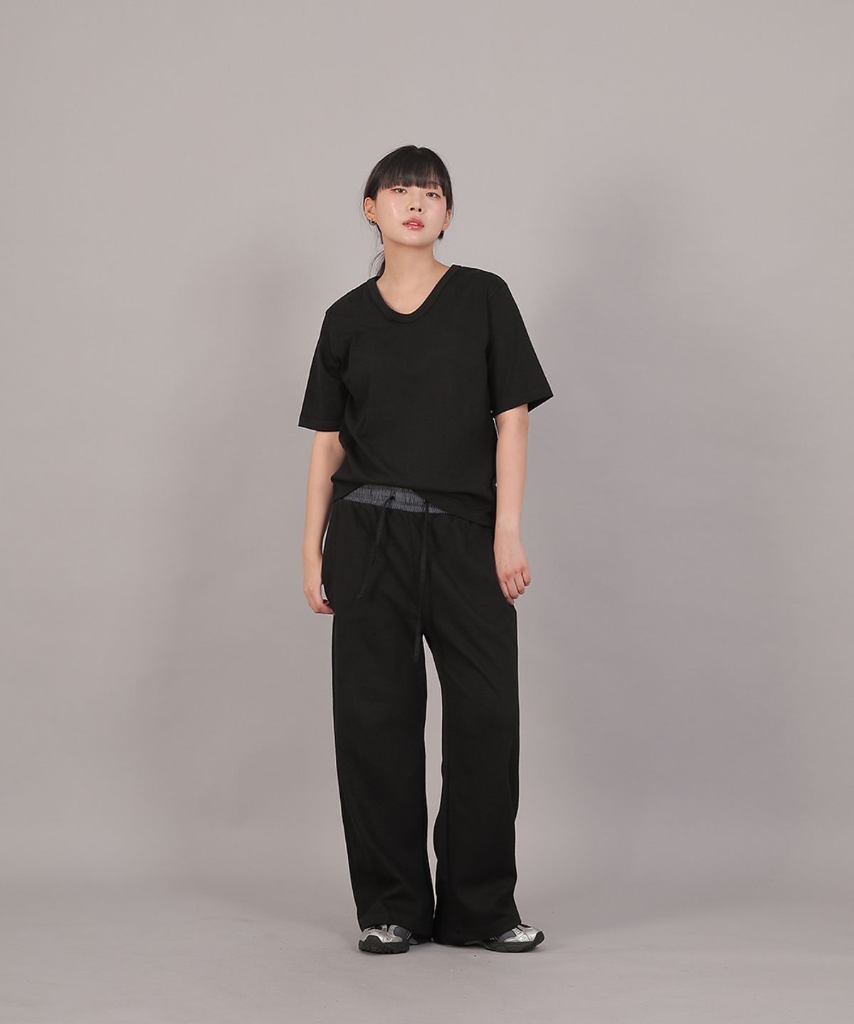 세인트크루(SAINTCREW) 소프트 밴딩 와이드팬츠 ESB-384 라이트인디고블랙