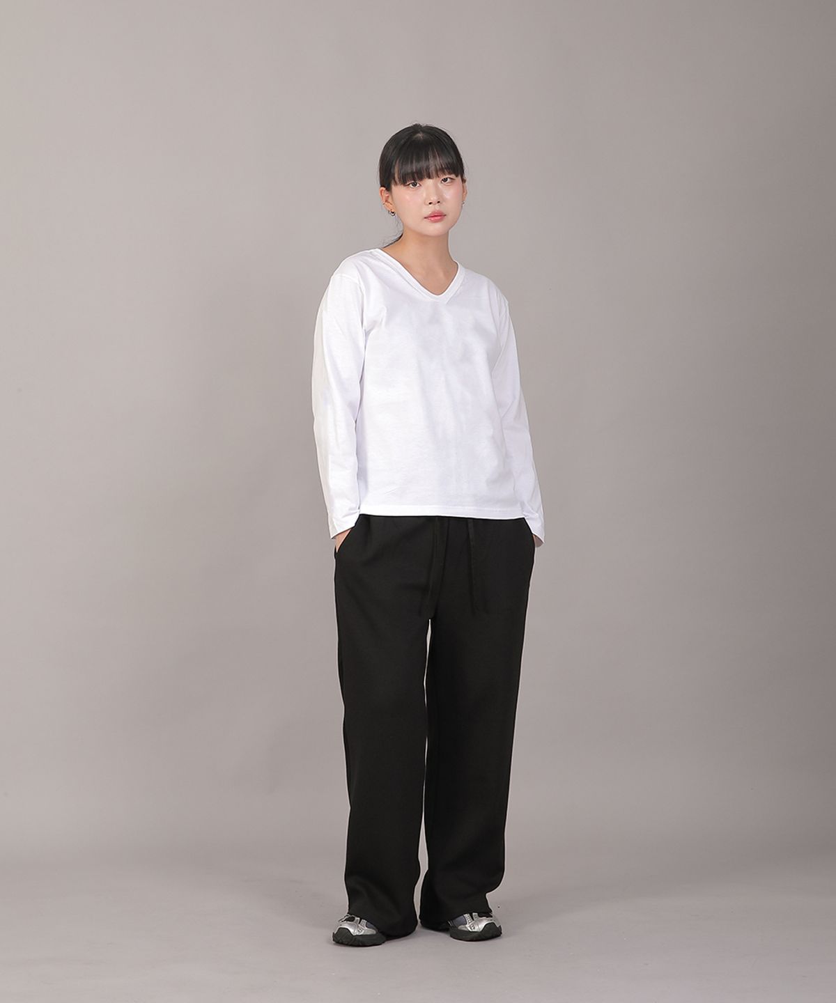 세인트크루(SAINTCREW) 소프트 밴딩 와이드팬츠 ESB-384 카키블랙