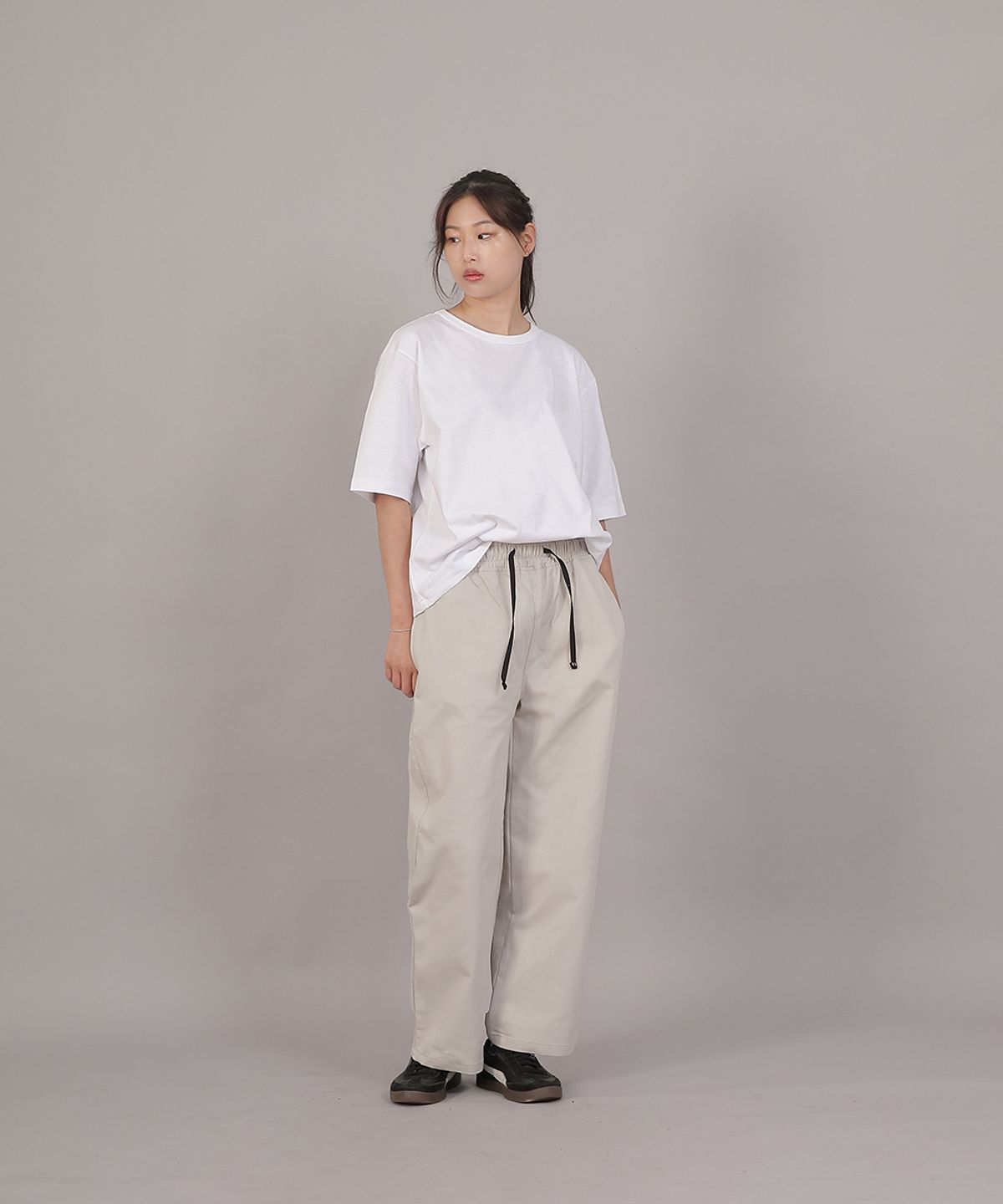 세인트크루(SAINTCREW) 포켓리스 워크 밴딩 와이드팬츠 EWW-385 오트밀