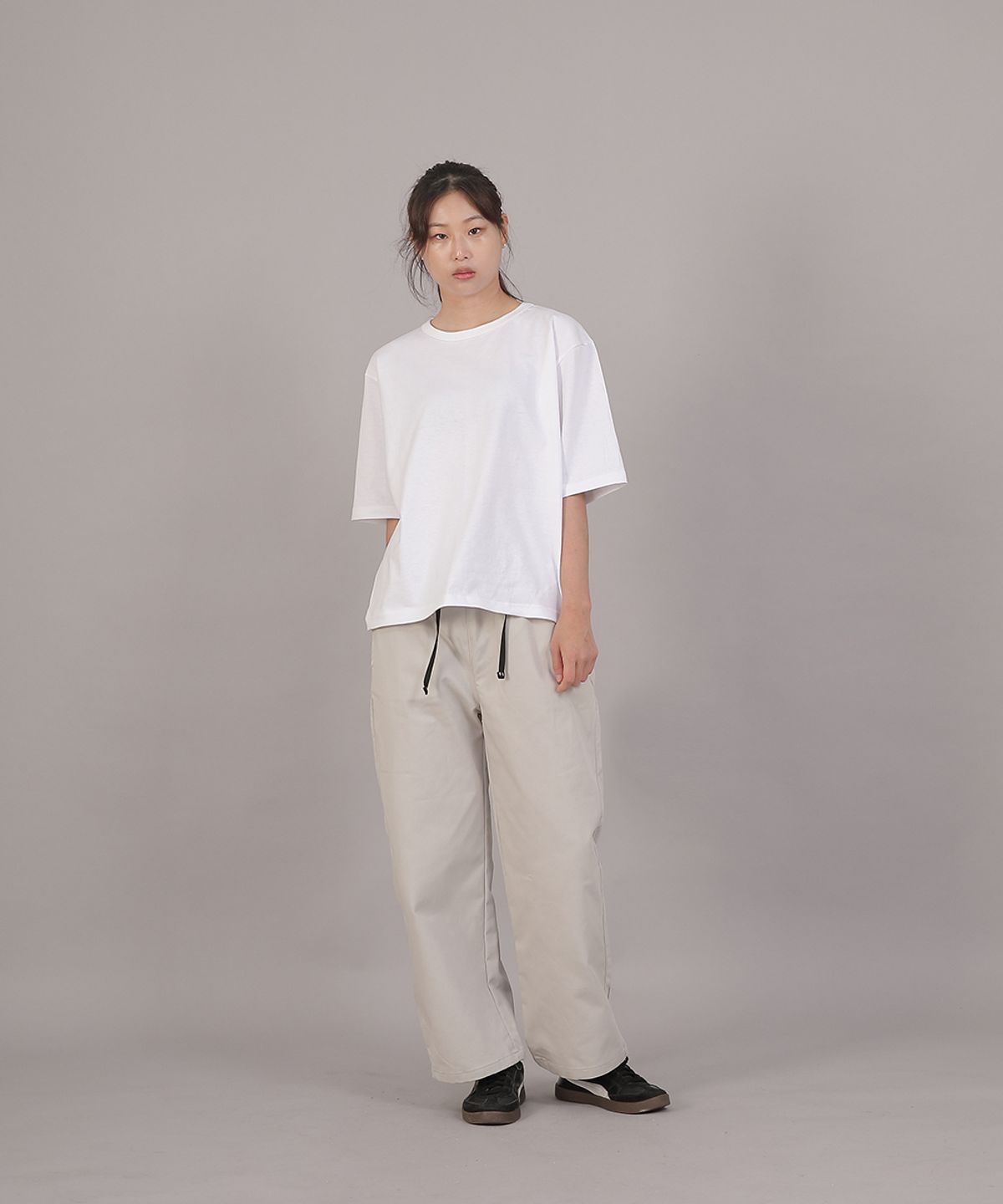 세인트크루(SAINTCREW) 포켓리스 워크 밴딩 와이드팬츠 EWW-385 오트밀