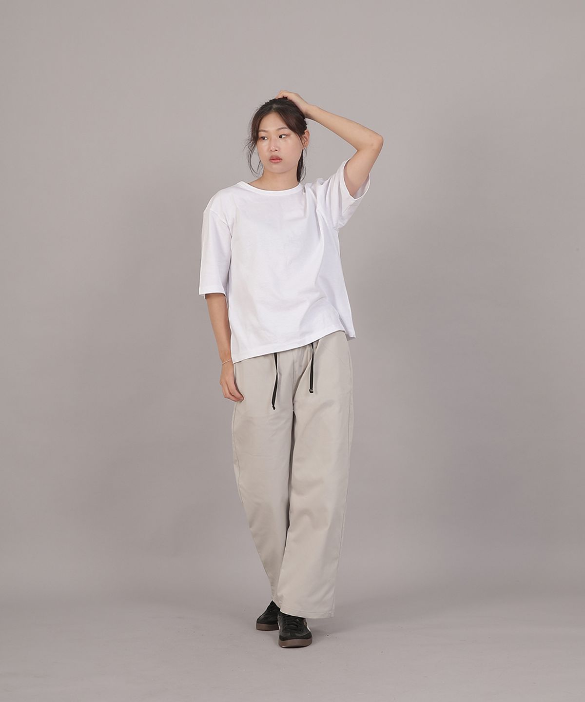 세인트크루(SAINTCREW) 포켓리스 워크 밴딩 와이드팬츠 EWW-385 오트밀