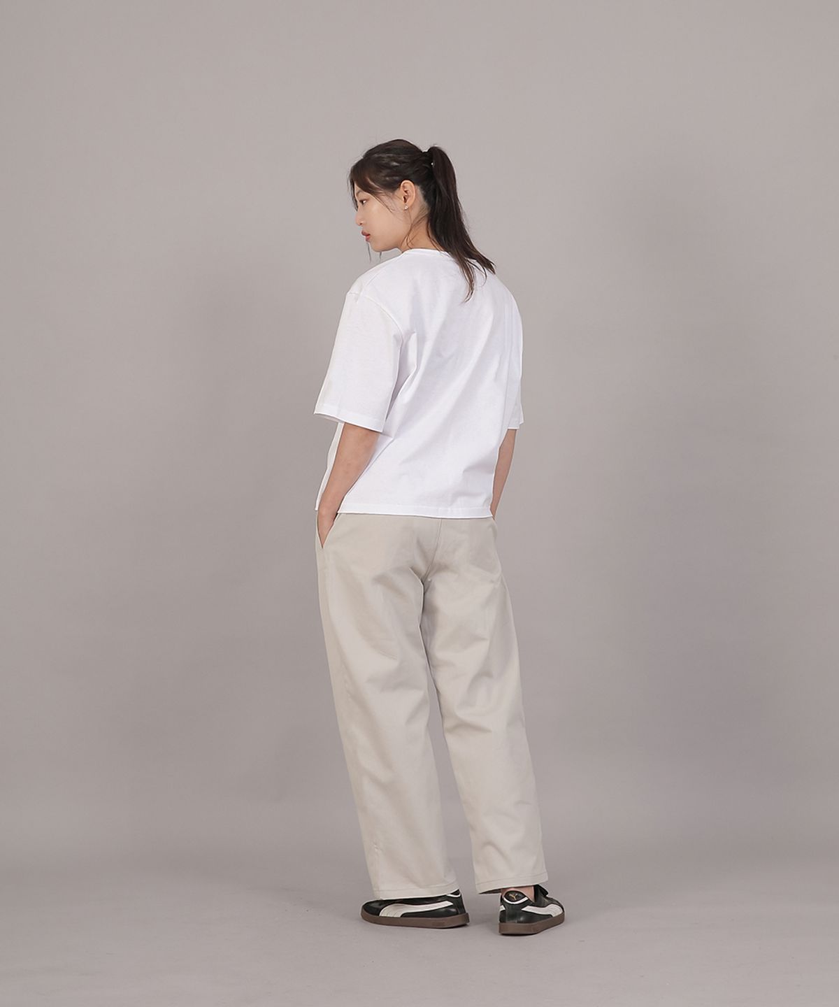 세인트크루(SAINTCREW) 포켓리스 워크 밴딩 와이드팬츠 EWW-385 오트밀