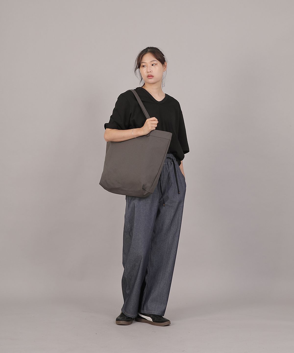 세인트크루(SAINTCREW) 포켓리스 워크 밴딩 와이드팬츠 EWW-385 데님 라이트인디고