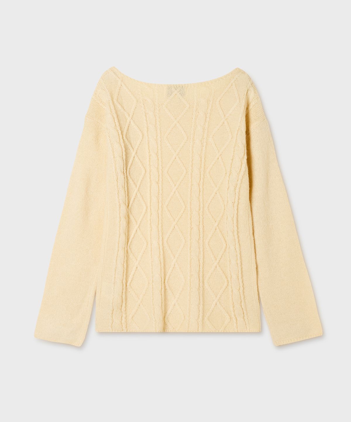 후아유(WHO.A.U) Aran Cable Loose Fit Pullover / WHKAG4939F