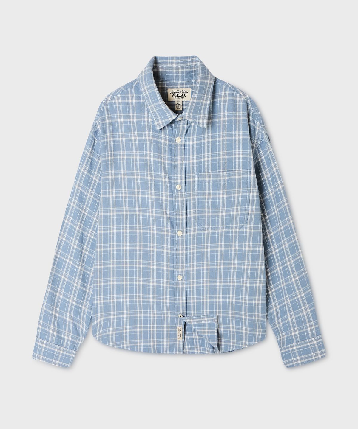 후아유(WHO.A.U) Flannel Loose-Fit Check Shirts(F) / WHYCG4T41F