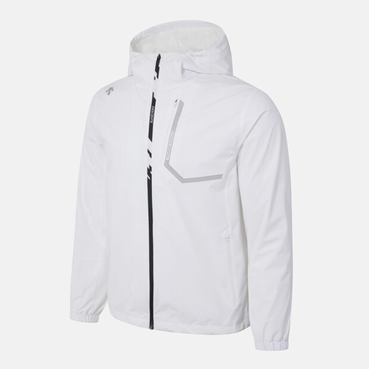 데상트(DESCENTE) 메쉬 안감 바람막이 자켓 화이트 SR323RWB73