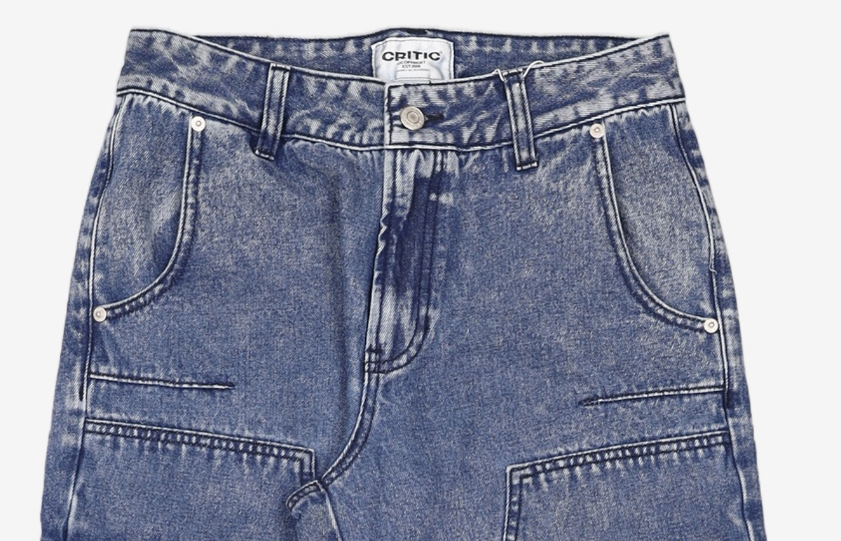 크리틱(CRITIC) HALF DOUBLE KNEE POCKET DENIM PANTS MEDIUM INDIGO S