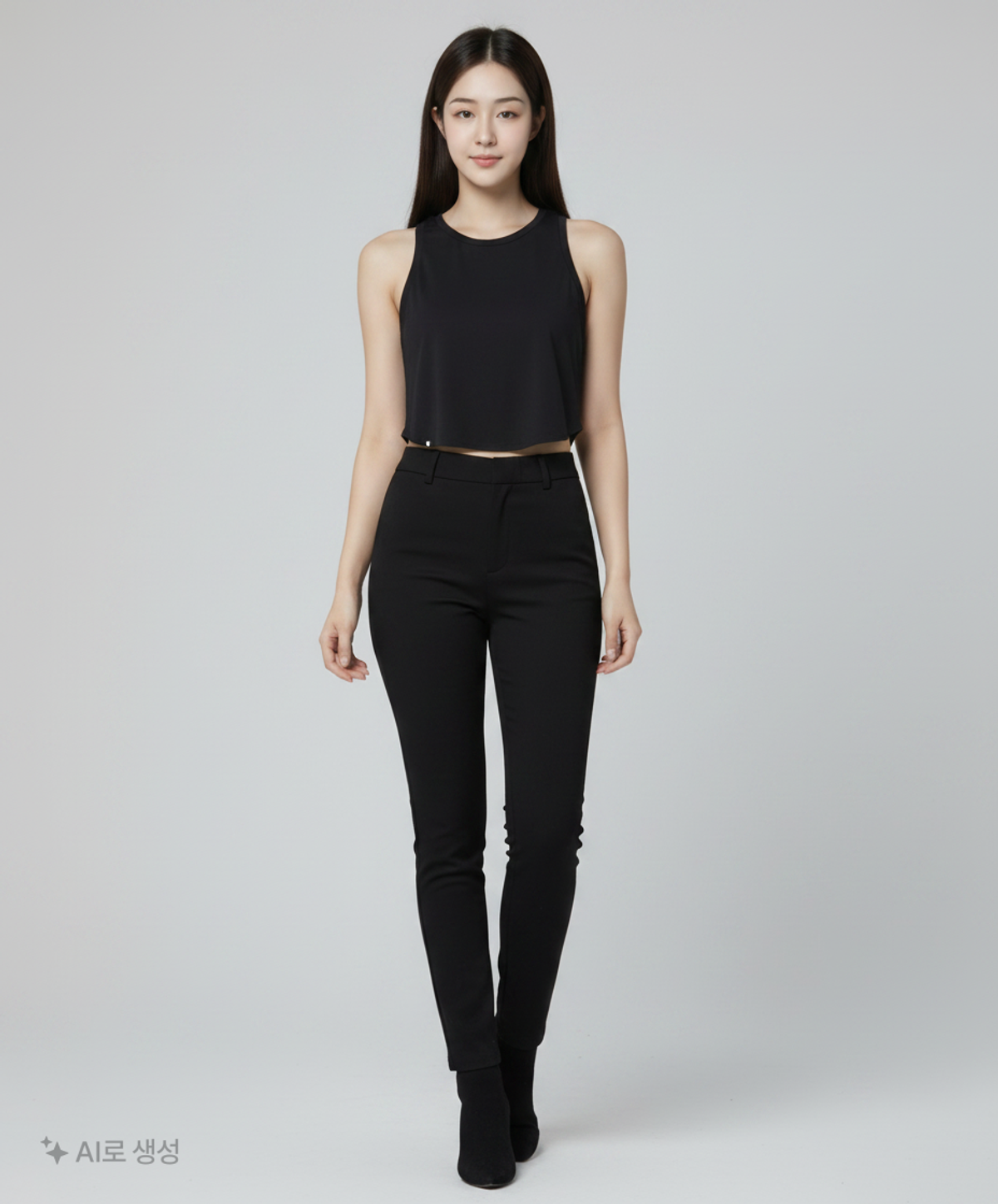 젝시믹스(XEXYMIX) 소프트 텐션 크롭 슬리브리스 블랙 L