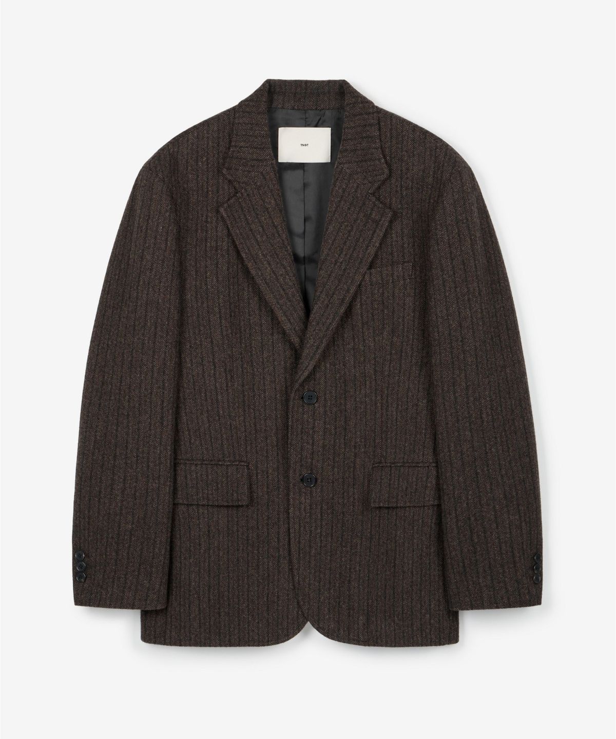 티엔지티(TNGT) [SET] Redford Wool Herringbone Jacket & Tapered-Fit Pants (Brown) 0TJA6F104W2