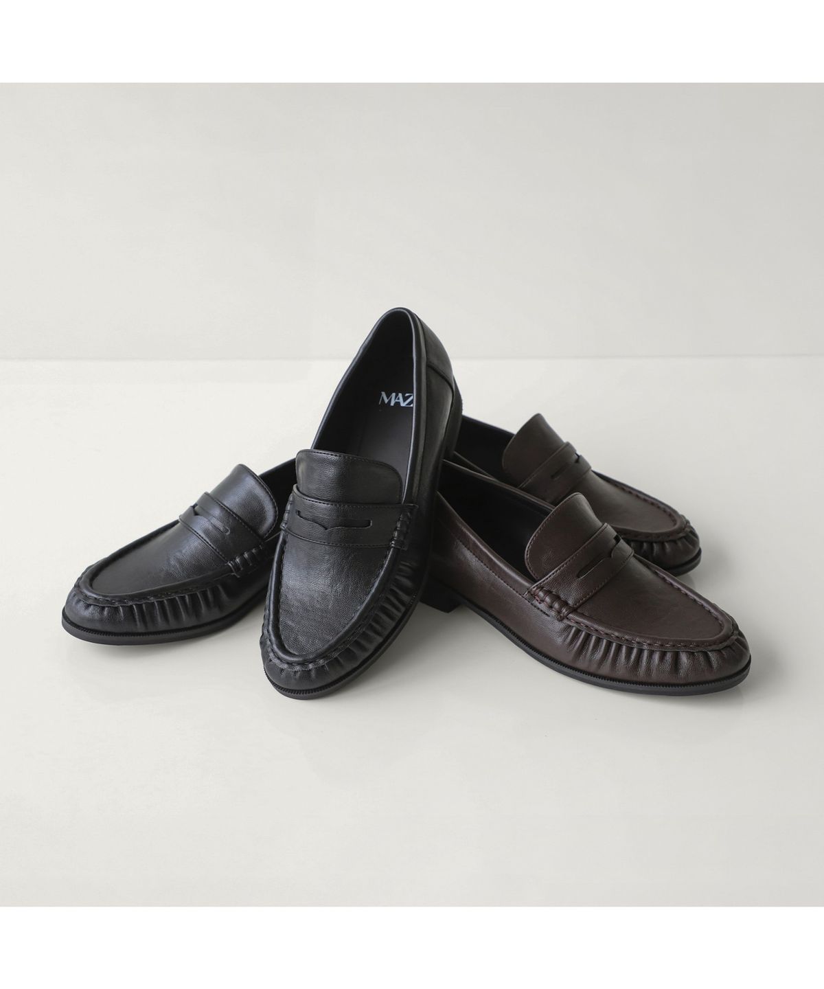 엘칸토(ELCANTO) 마쯔 여성 클래식 셔링 페니 로퍼 2.5cm LCWC37M639