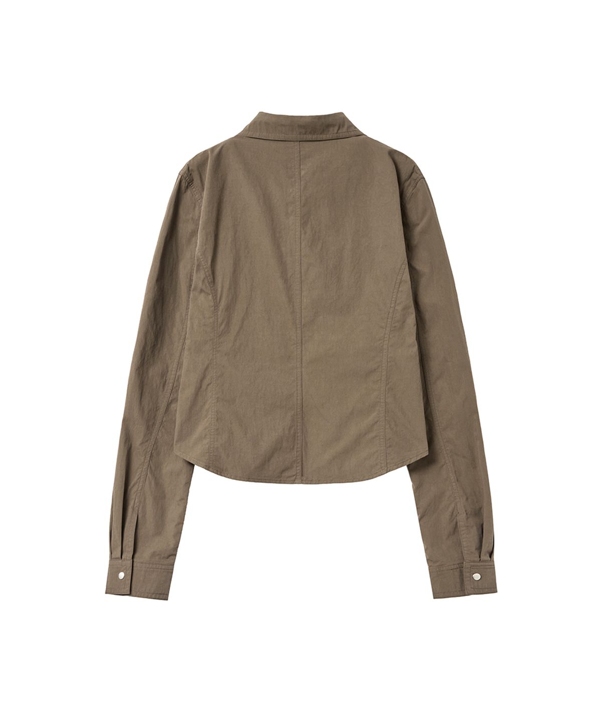 렌세(RENSE) Washed Snap Shirt Brown