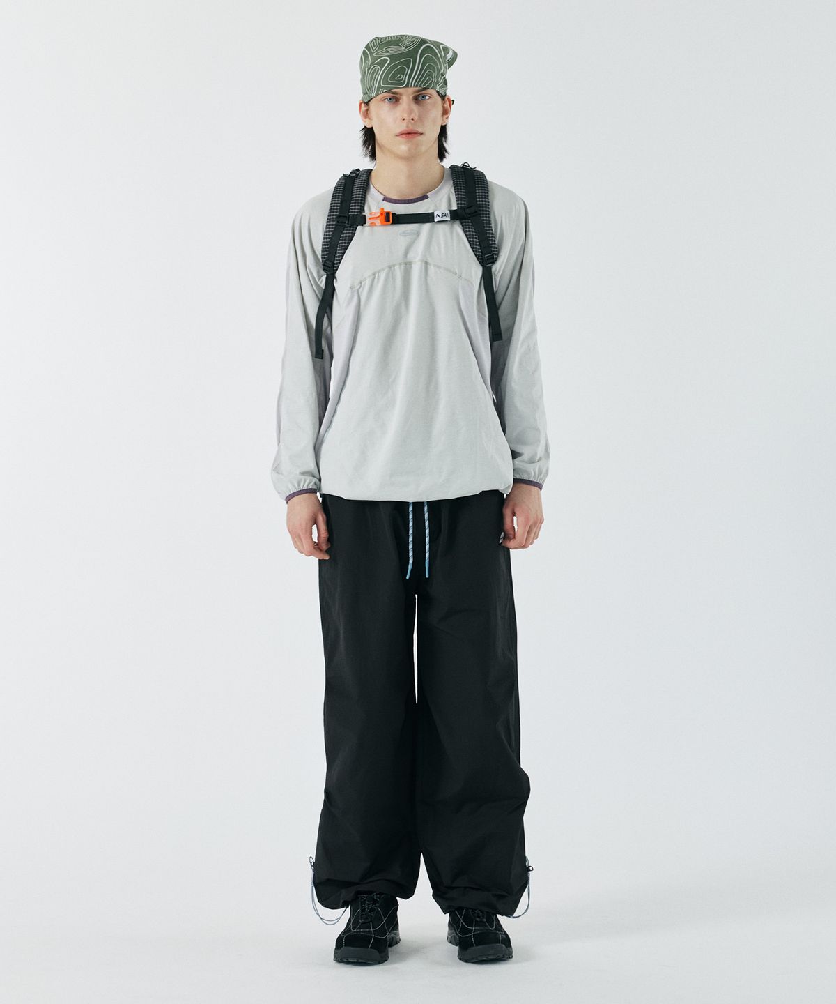 산로(SANRO) [UNISEX] 사이드 스트링 팬츠 - 블랙