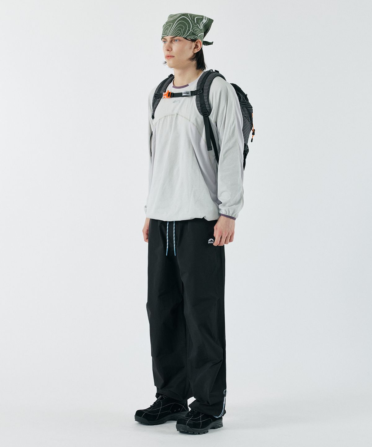 산로(SANRO) [UNISEX] 사이드 스트링 팬츠 - 블랙