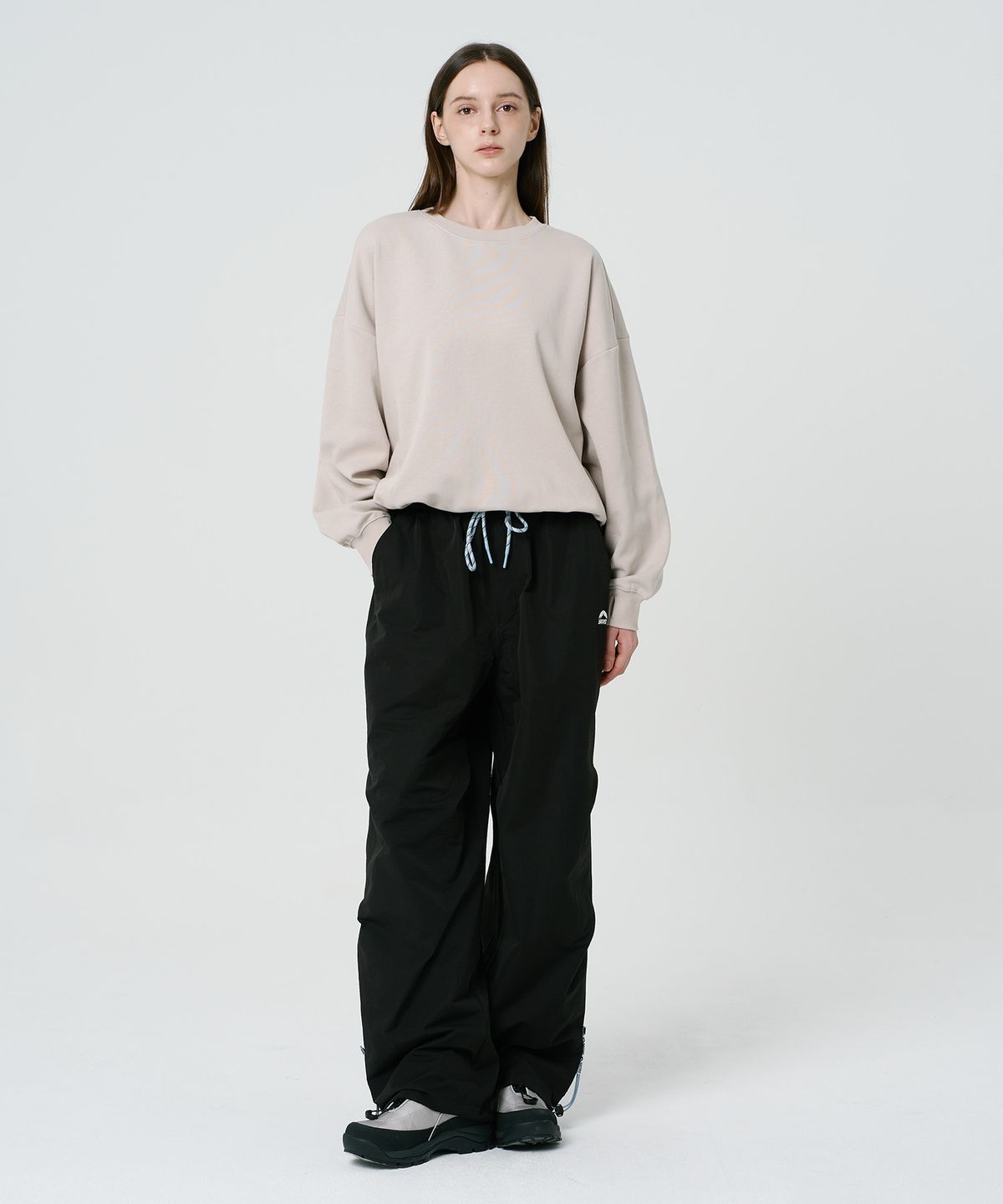 산로(SANRO) [UNISEX] 사이드 스트링 팬츠 - 블랙