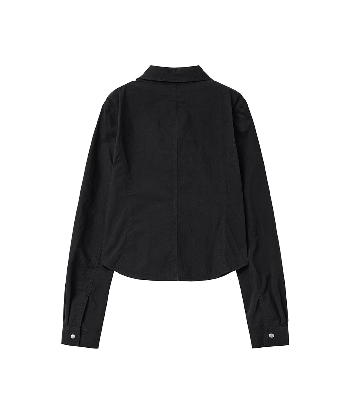 렌세(RENSE) Washed Snap Shirt Black