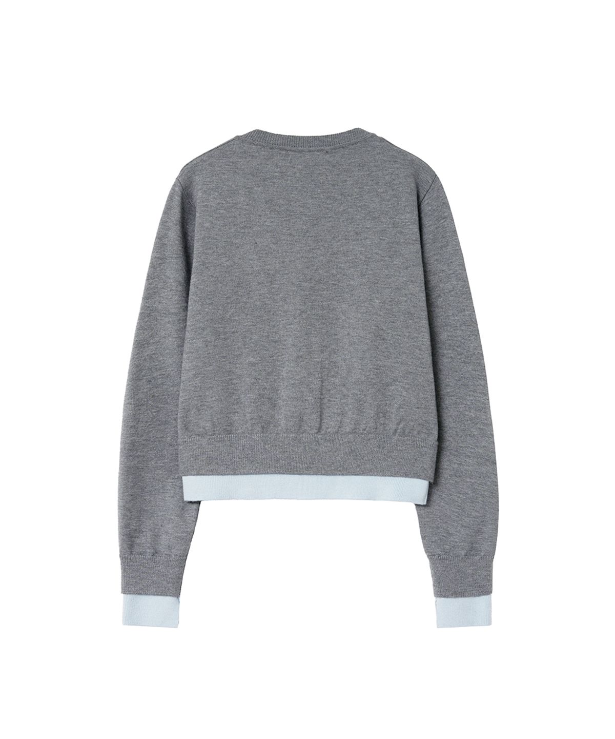 렌세(RENSE) Double Layered Cardigan Melange Gray