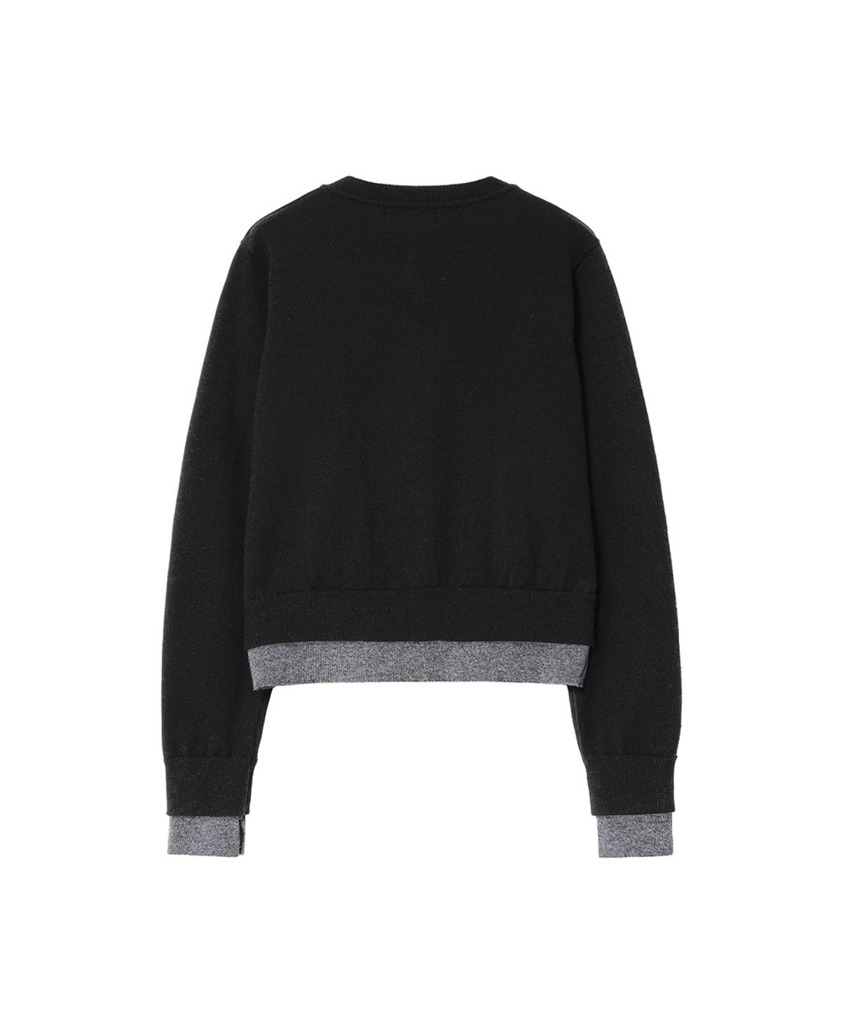 렌세(RENSE) Double Layered Cardigan Black