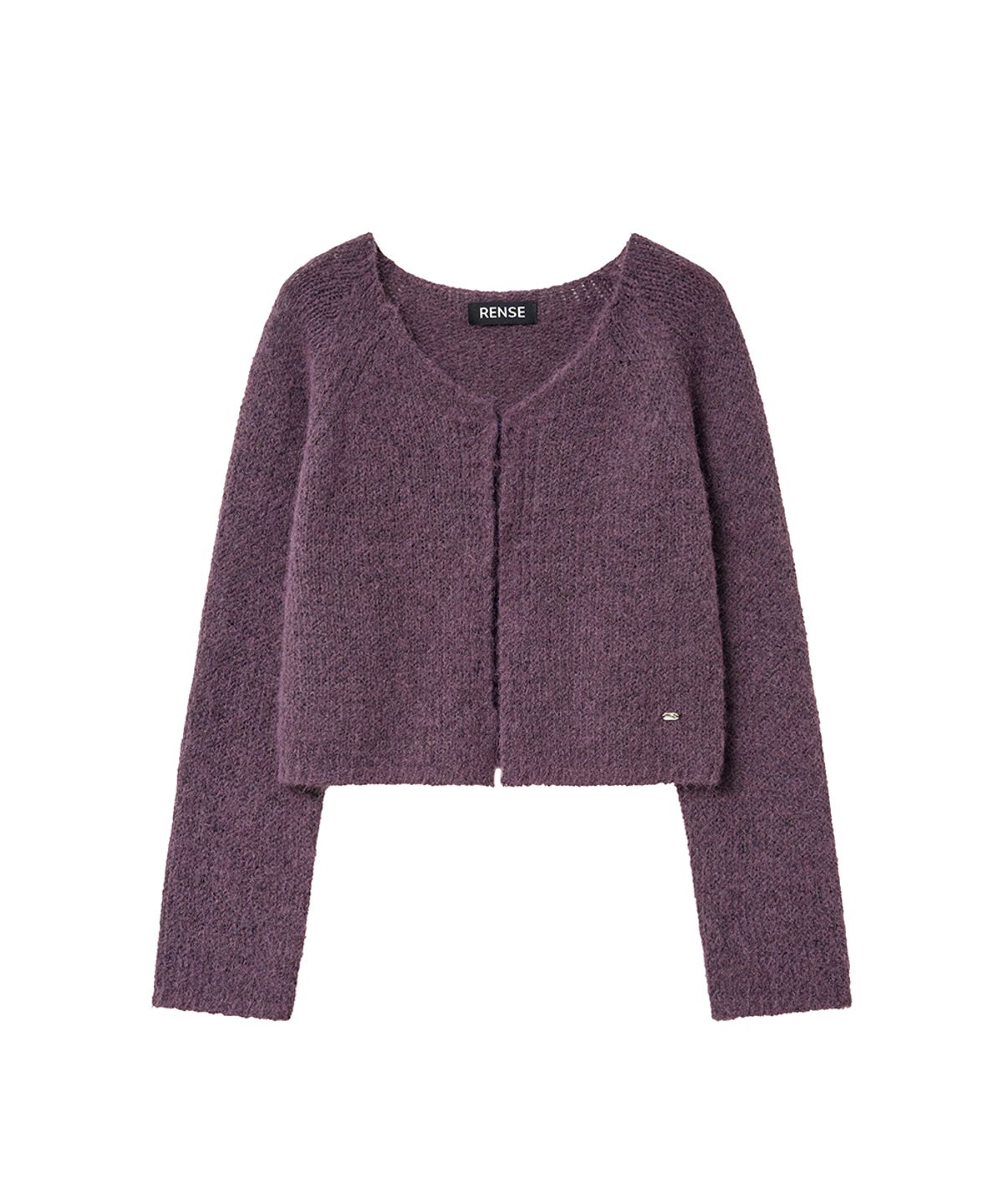 렌세(RENSE) V Hook Cardigan Purple