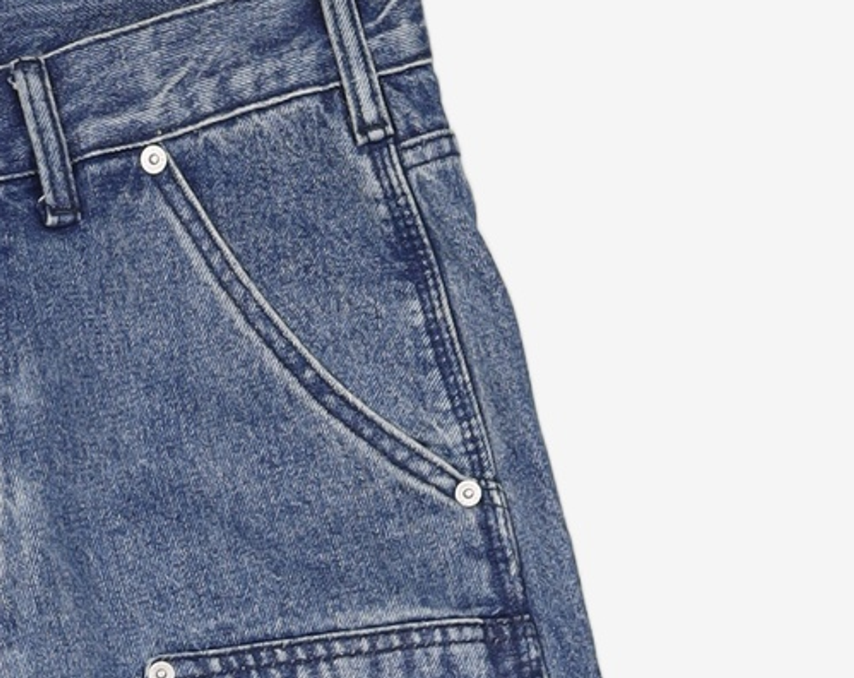 디스이즈네버댓(THISISNEVERTHAT) Denim Double Knee Pant Blue S