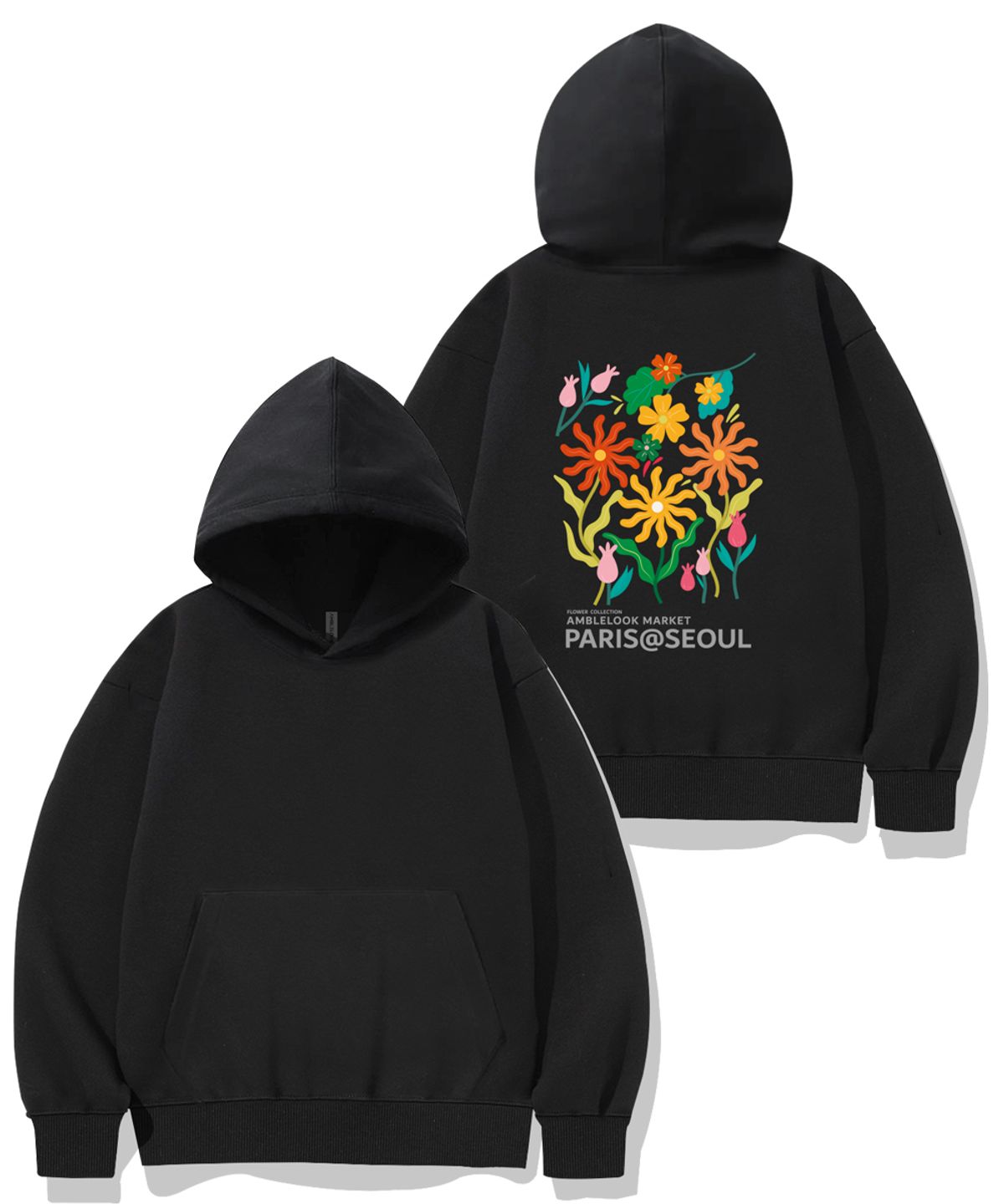엠블룩(AMBLELOOK) 후디드 스웨트셔츠 ParisSeoul (3color)