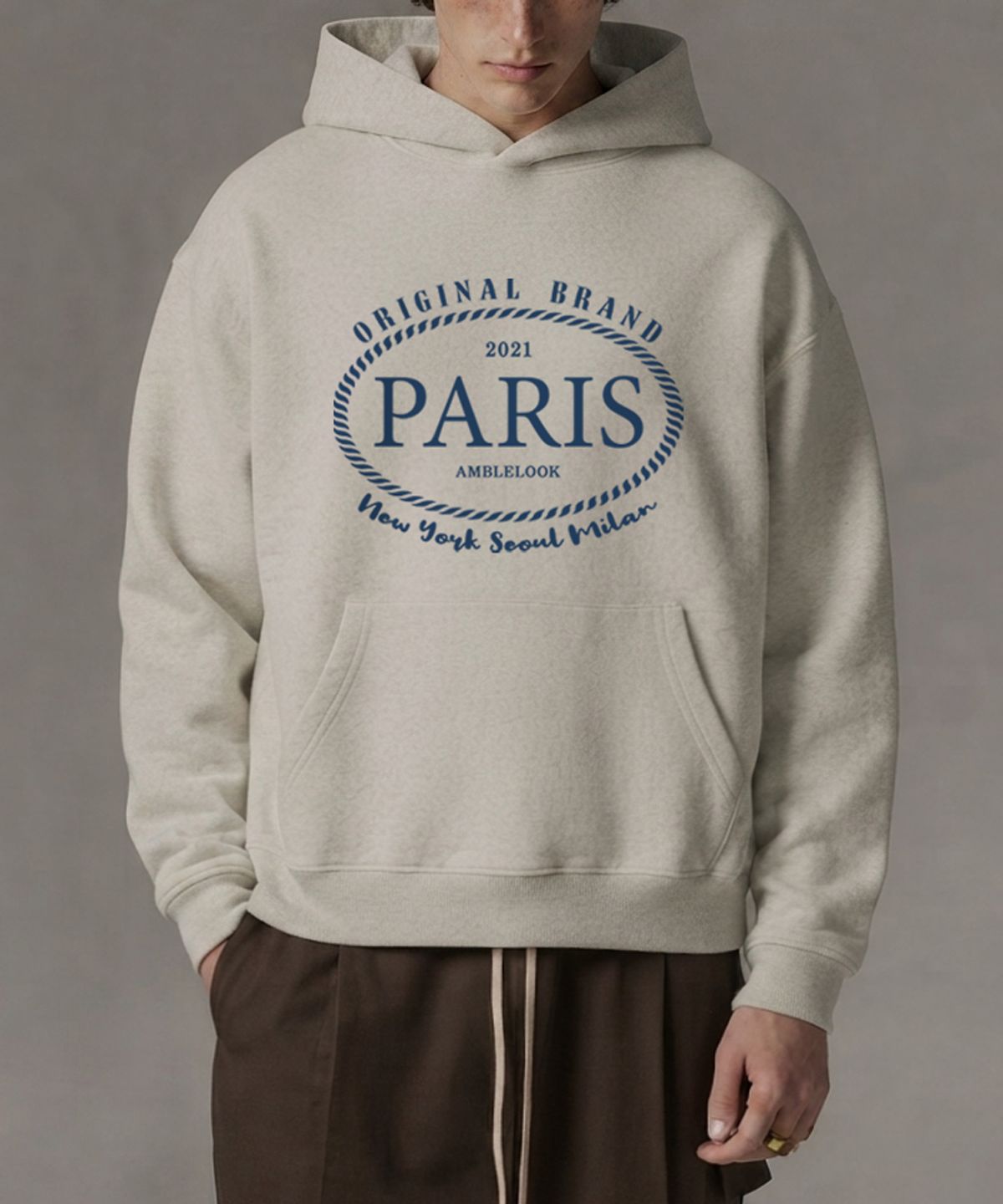 엠블룩(AMBLELOOK) 후디드 스웨트셔츠 PARIS25 (3color)