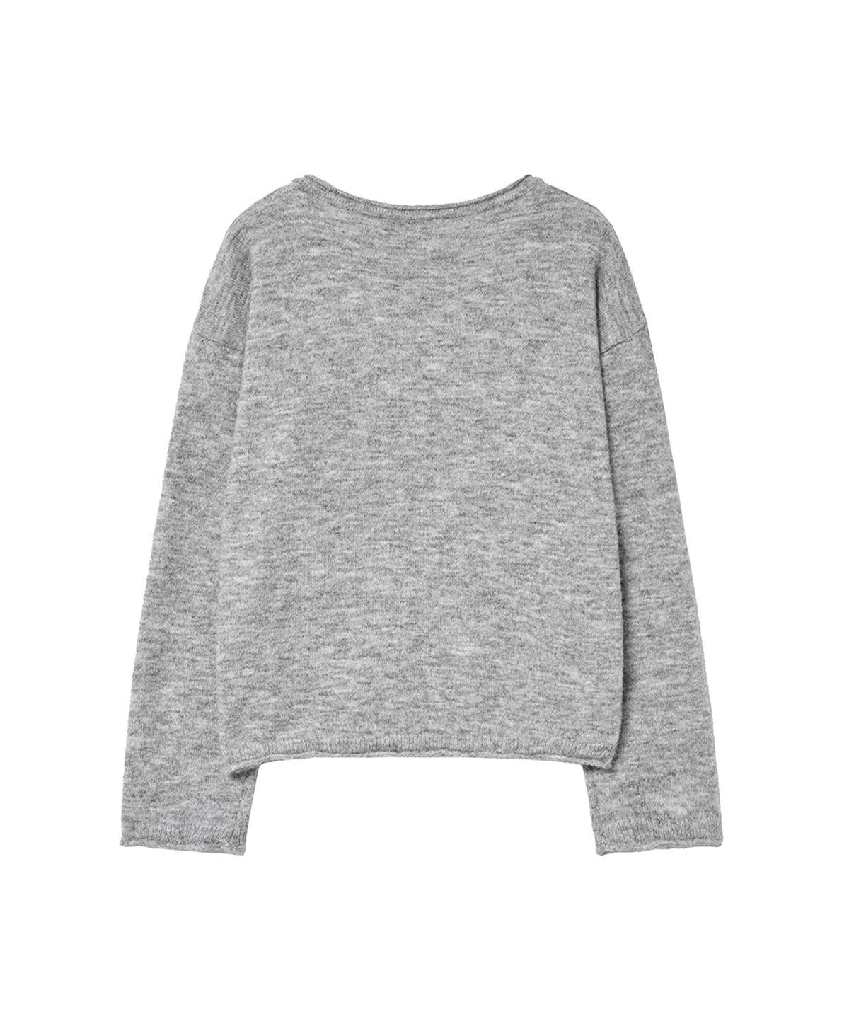 렌세(RENSE) Deep V-Neck Knit Melange Gray