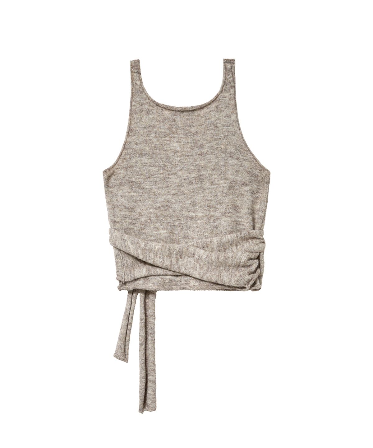 렌세(RENSE) Layered Knit Bustier Oatmeal