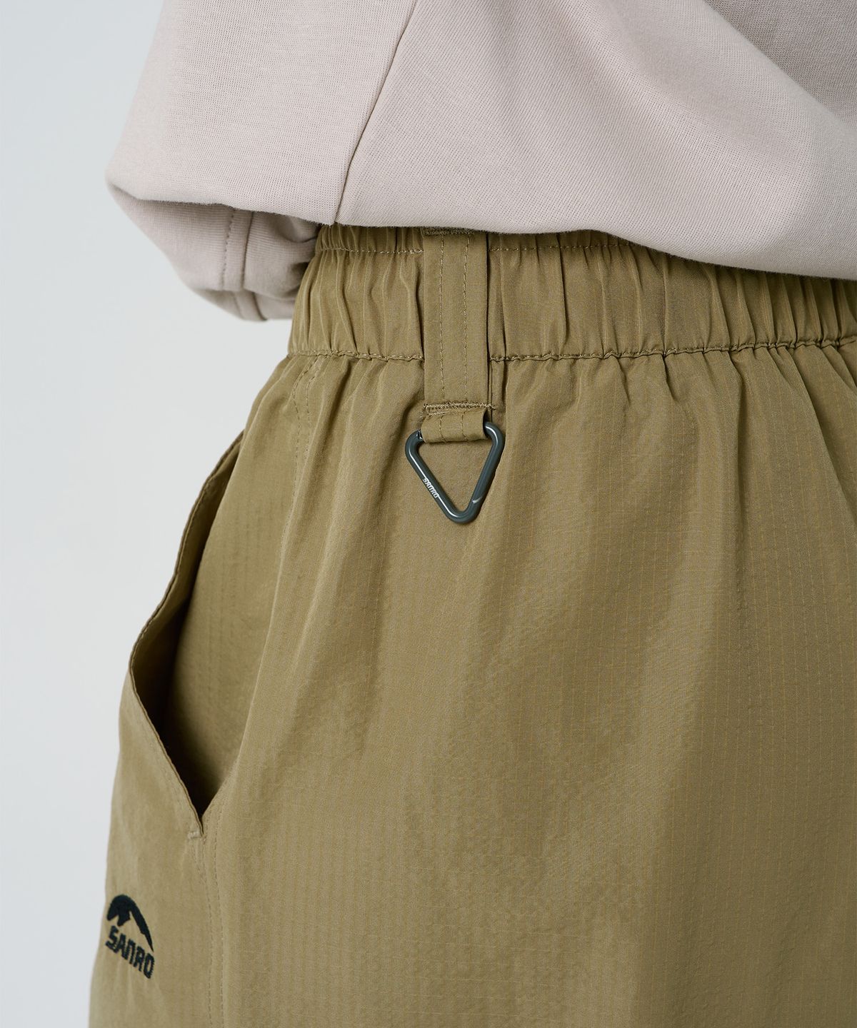 산로(SANRO) [UNISEX] 사이드 스트링 팬츠 - 베이지