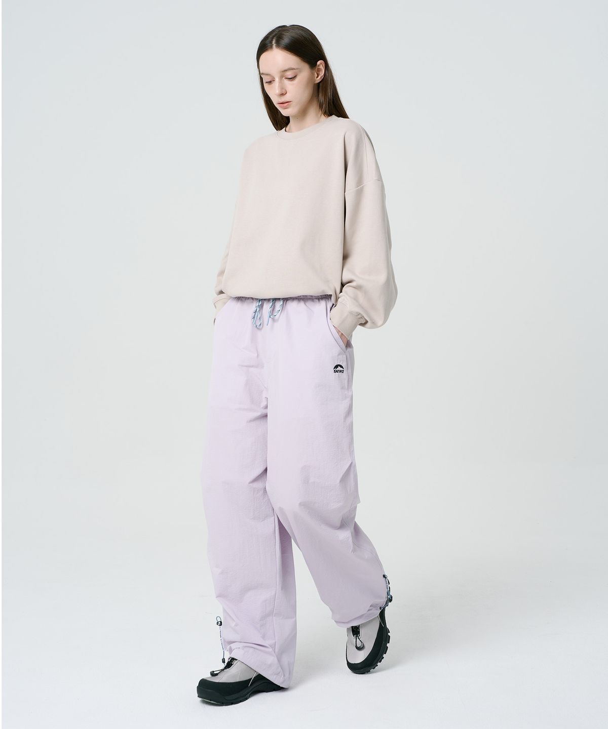 산로(SANRO) [UNISEX] 사이드 스트링 팬츠 - 라벤더