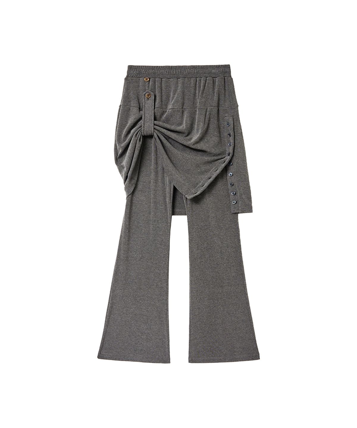 렌세(RENSE) Button Midi Skirt Pants Charcoal