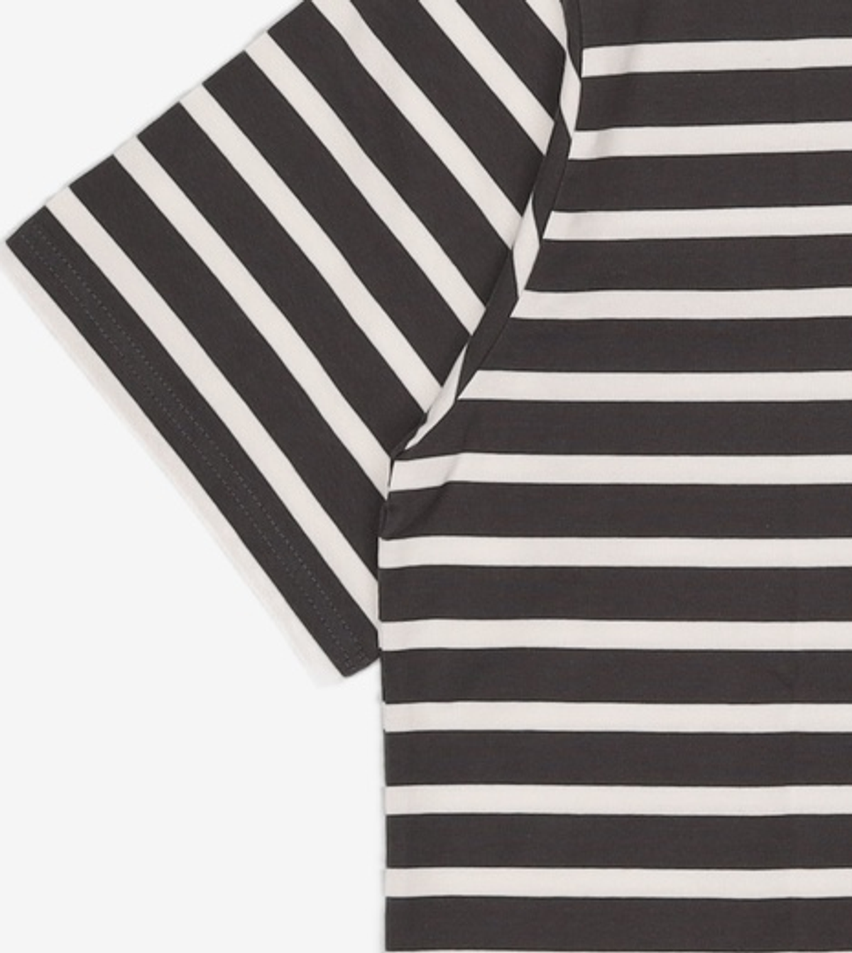 네이더스(NEITHERS) BASIC STRIPE S/S T-SHIRT (CHARCOAL STRIPE) 4