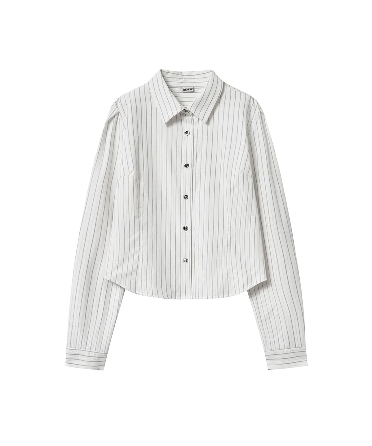 렌세(RENSE) Stripe Slim Shirt White