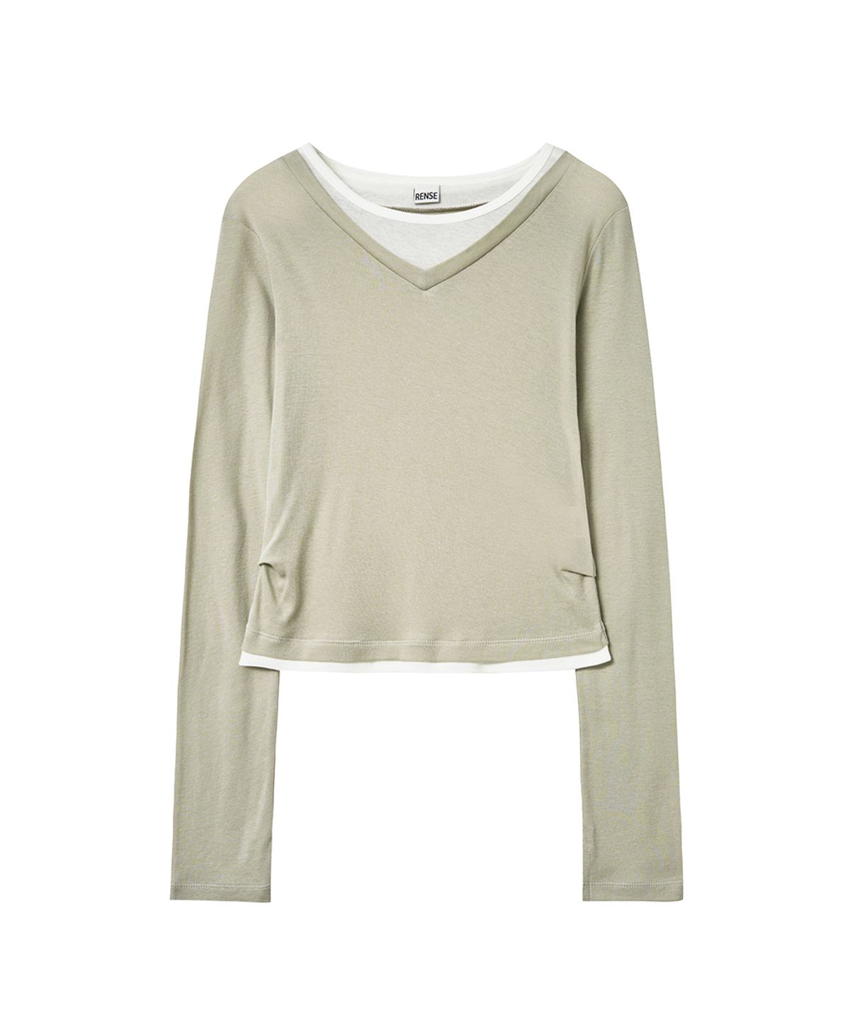 렌세(RENSE) V Layered Tee Deep Mint