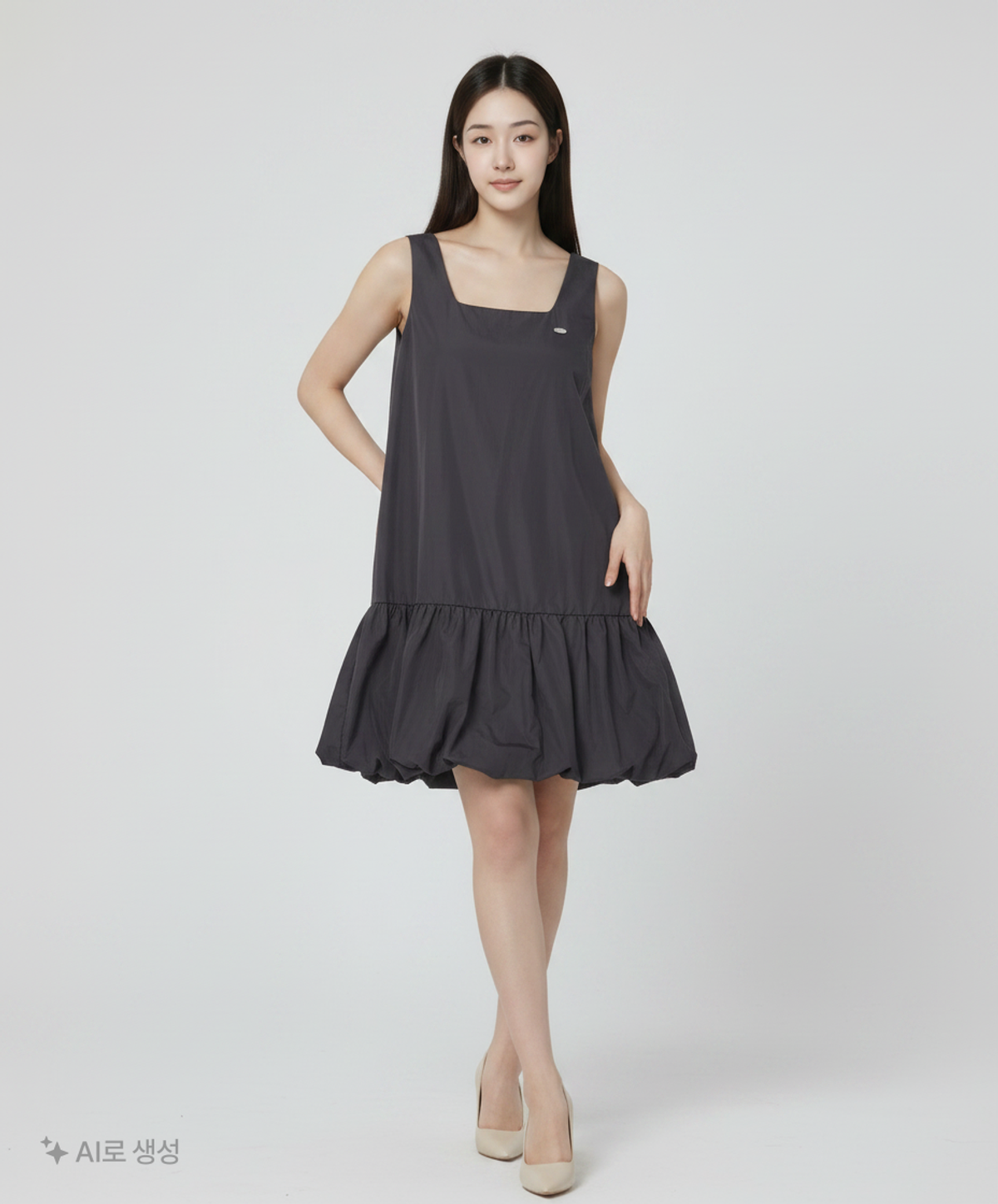 마리떼 프랑소와 저버(MARITHÉ + FRANҪOIS GIRBAUD) W BUBBLE HEM SLEEVELESS DRESS black M