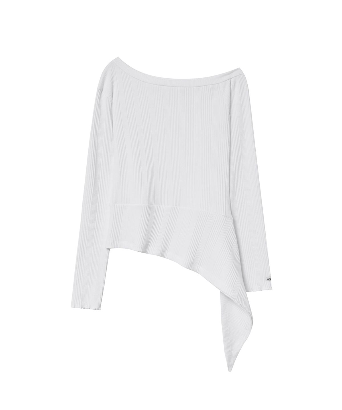 렌세(RENSE) One Shoulder Slit Tee White