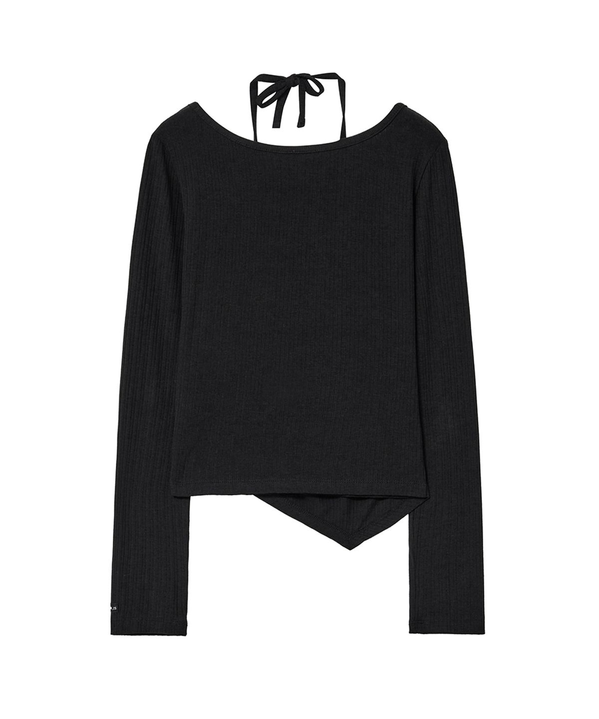 렌세(RENSE) Halter Layered Tee Black