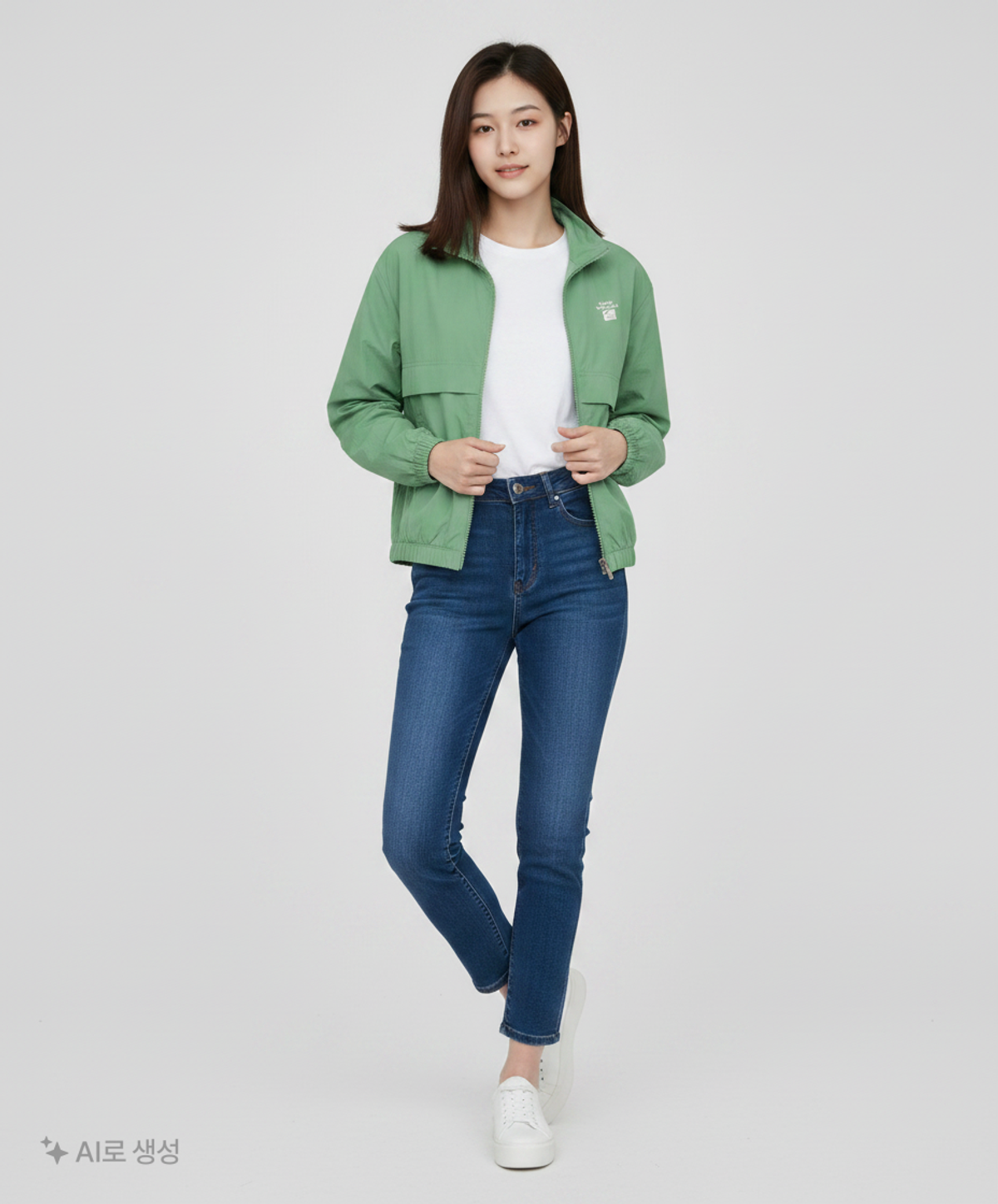 코닥(KODAK) 에센셜 빅로고 우븐 자켓 우먼 GREEN XS